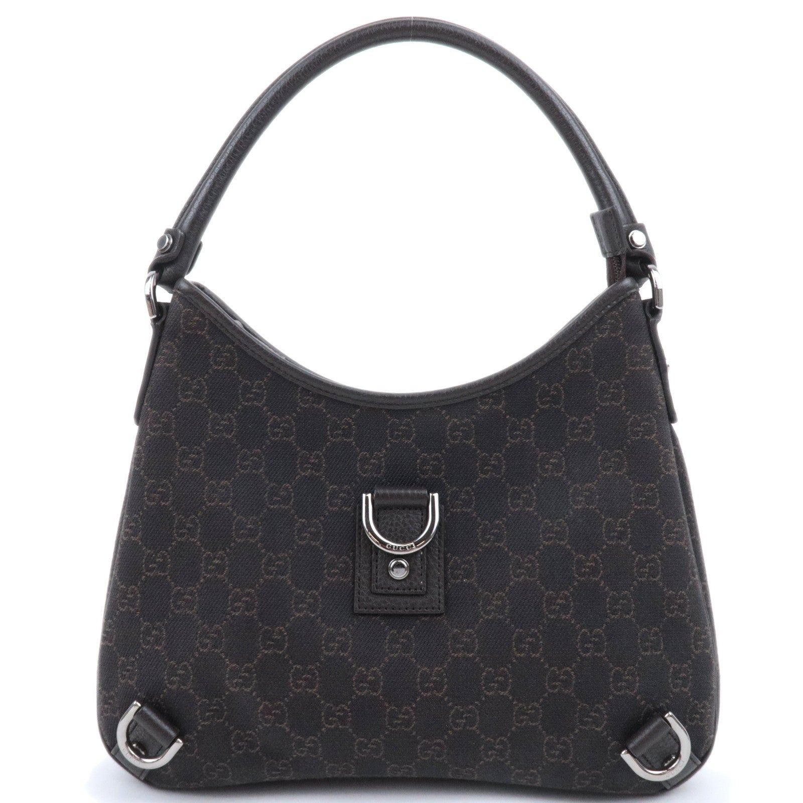 GUCCI Abby GG Canvas Shoulder Bag Brown 26863790153