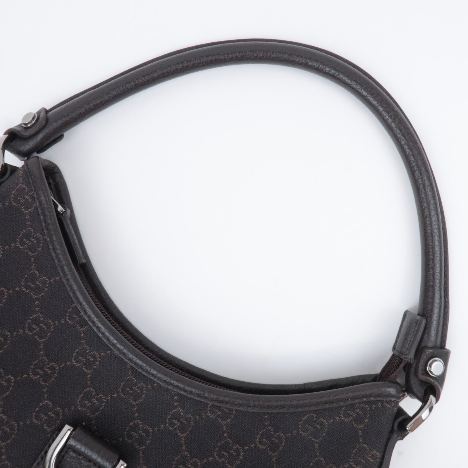 GUCCI Abby GG Canvas Shoulder Bag Brown 268637