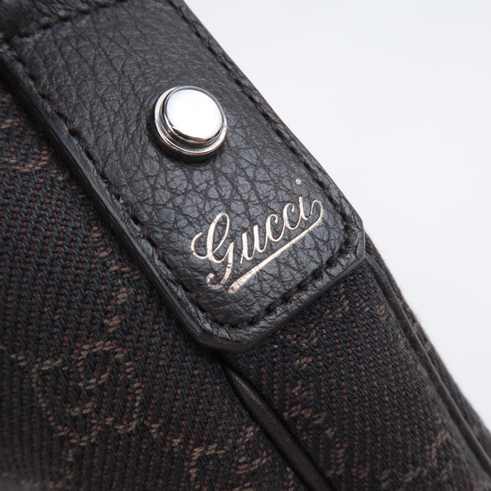 GUCCI Abby GG Canvas Shoulder Bag Brown 268637