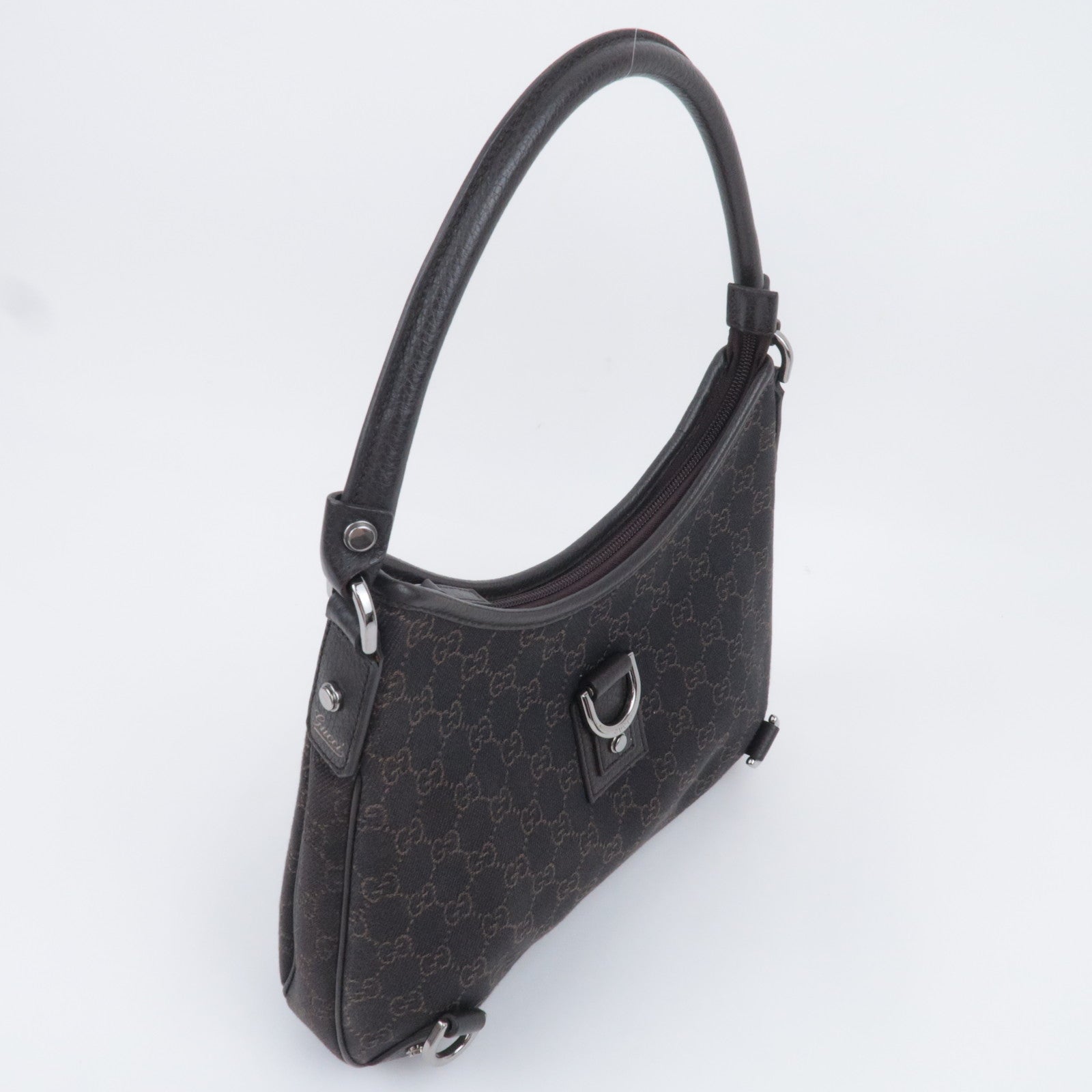 GUCCI Abby GG Canvas Shoulder Bag Brown 268637