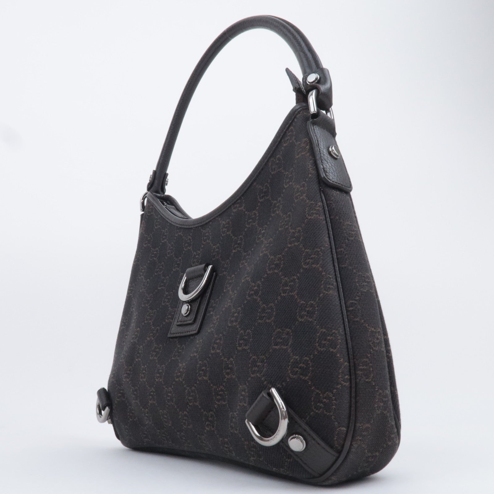 GUCCI Abby GG Canvas Shoulder Bag Brown 268637