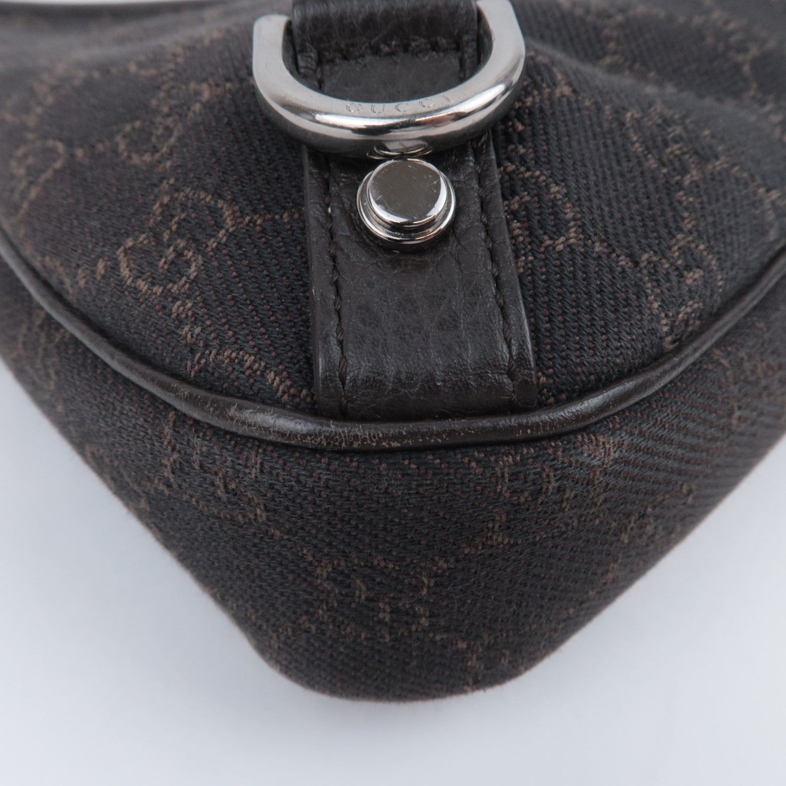 GUCCI Abby GG Canvas Shoulder Bag Brown 268637