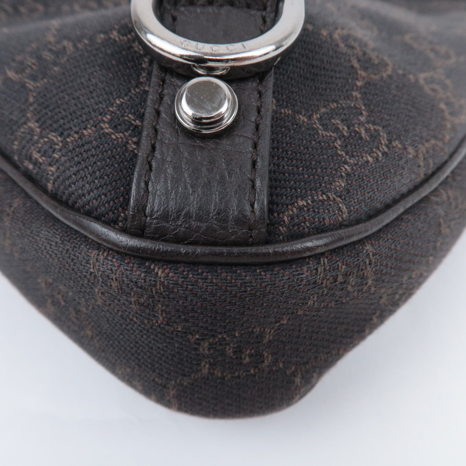 GUCCI Abby GG Canvas Shoulder Bag Brown 268637