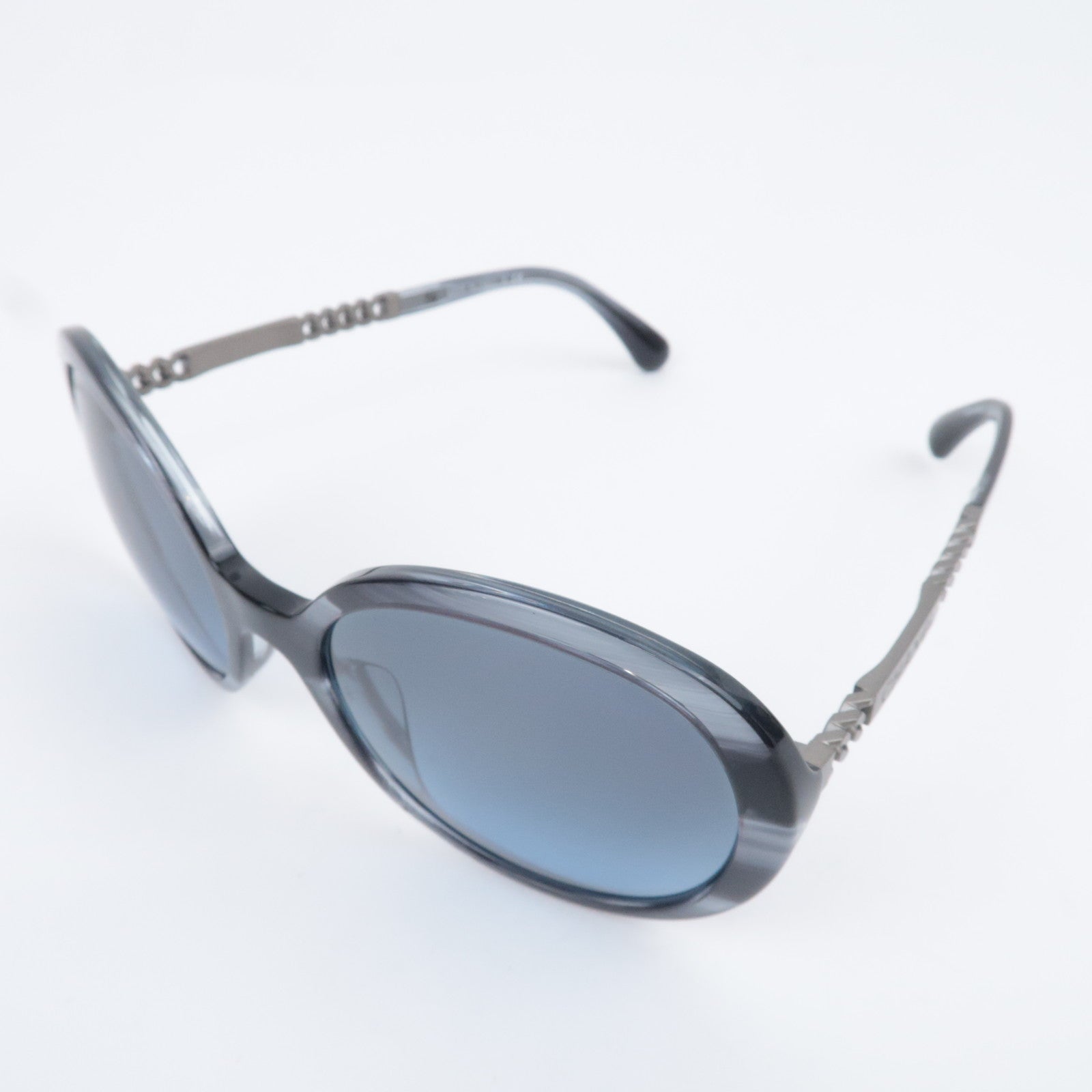 CHANEL Chain Sunglasses 5353-A C.1563/S2 56□20 140 2N Gray Blue