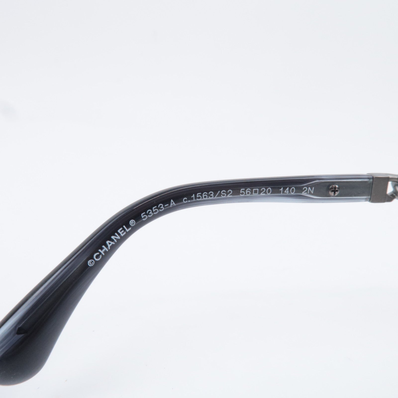 CHANEL Chain Sunglasses 5353-A C.1563/S2 56□20 140 2N Gray Blue