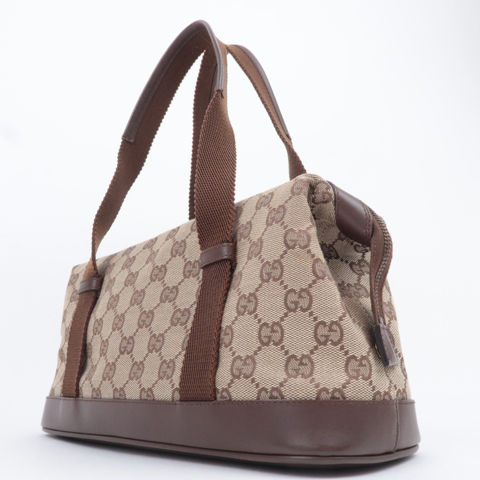 GUCCI GG Canvas Shoulder Bag Brown 92734