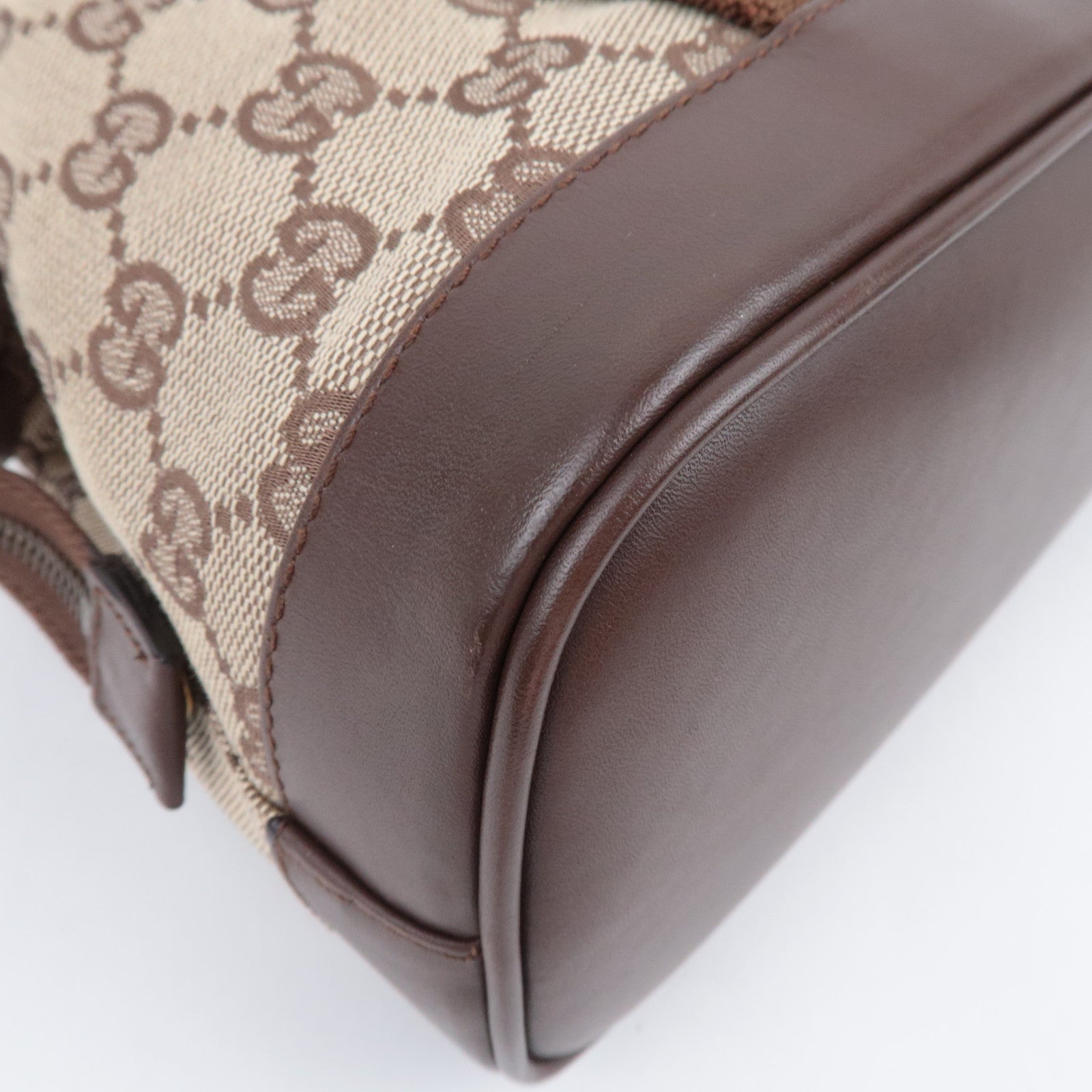 GUCCI GG Canvas Shoulder Bag Brown 92734