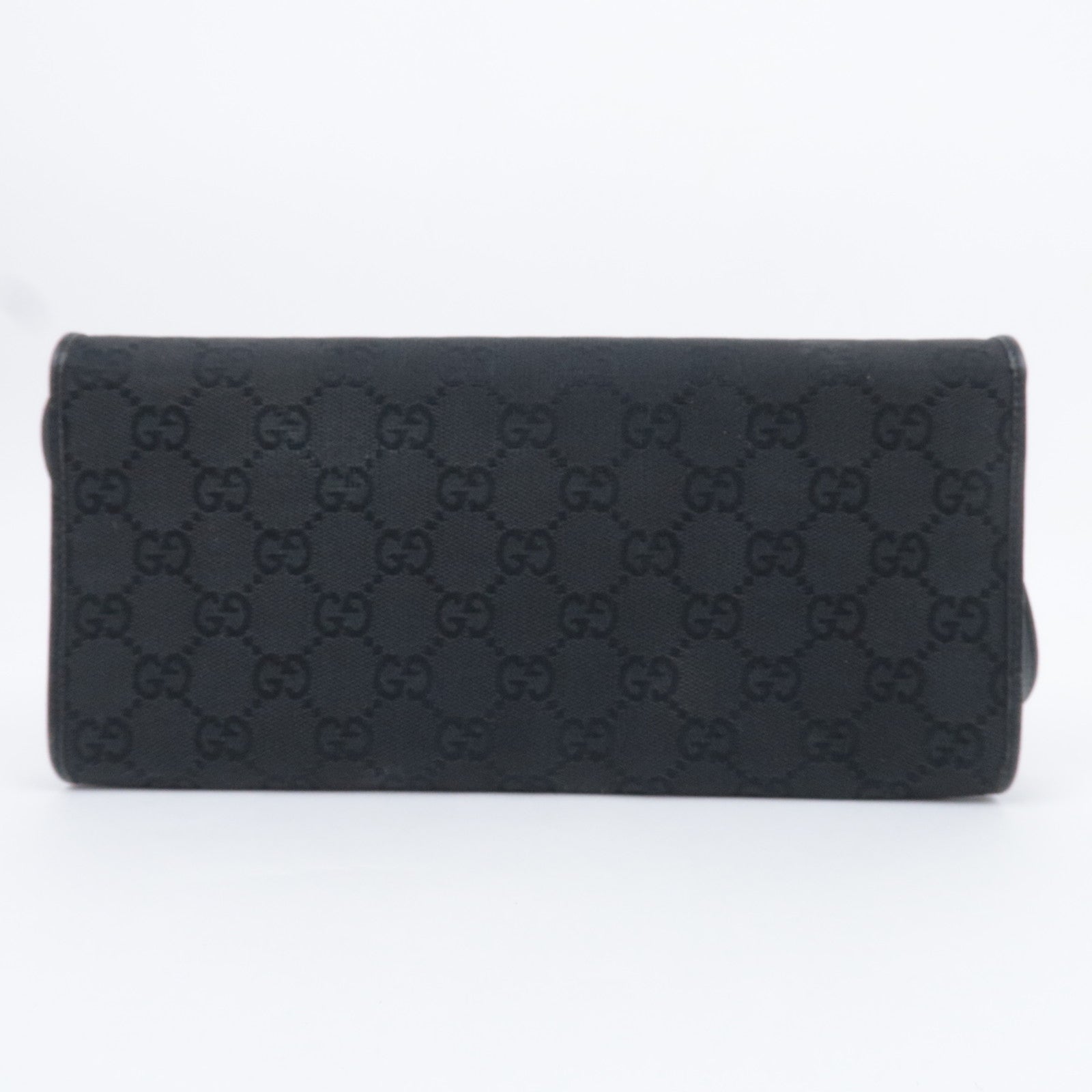 GUCCI Bamboo GG Canvas Bag Black 117594