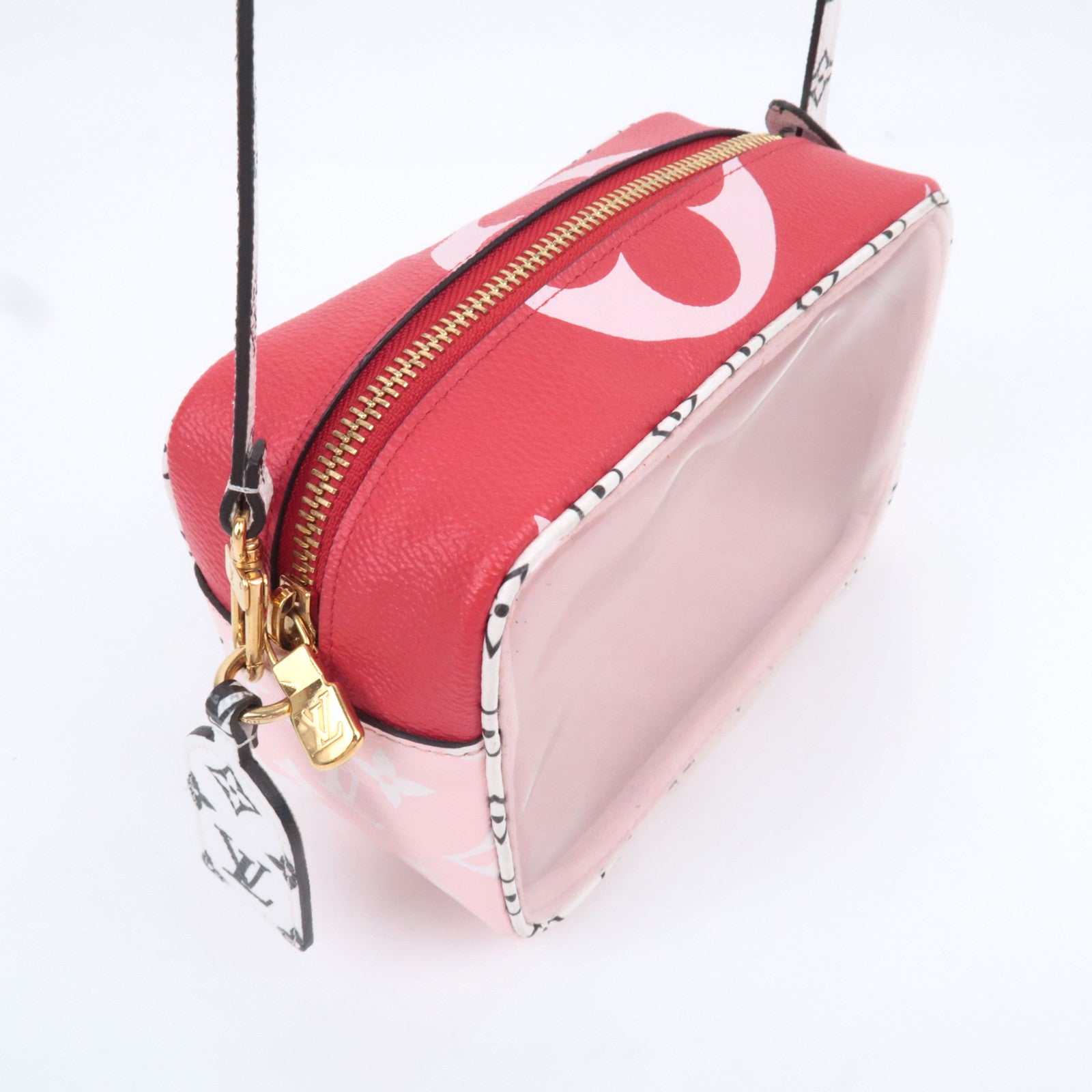 Louis Vuitton Monogram Giant Beach Clear Pouch Bag Rouge M67601