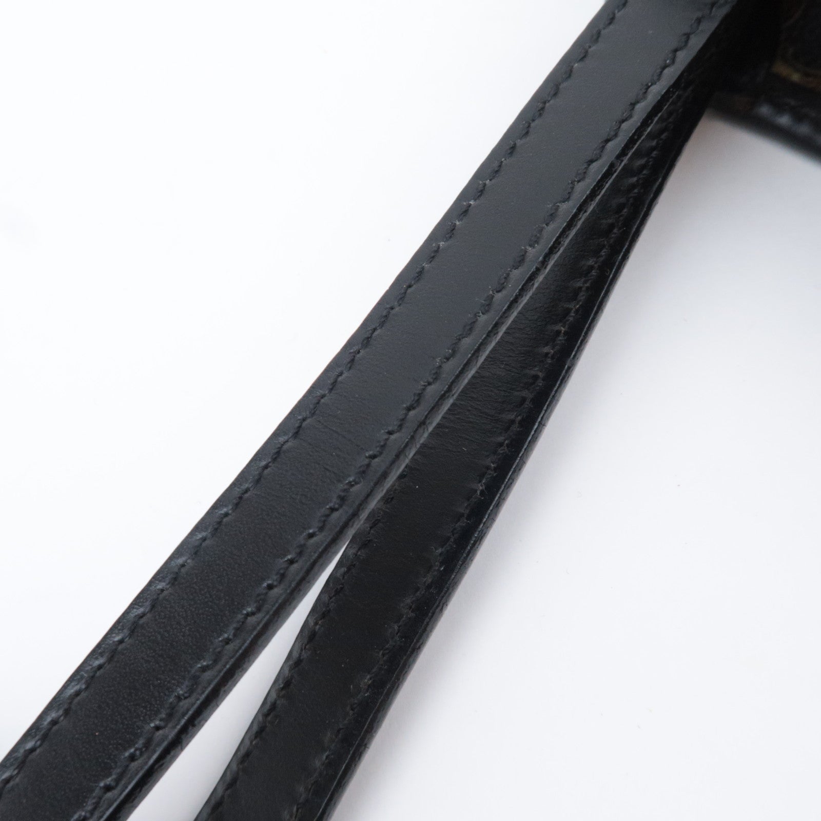 CELINE Macadam PVC Leather Clutch Bag Black