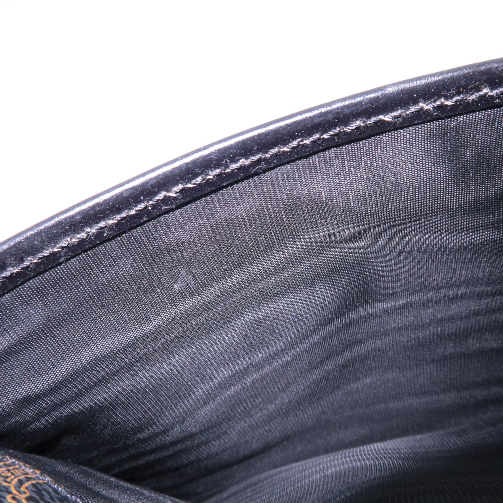 CELINE Macadam PVC Leather Clutch Bag Black