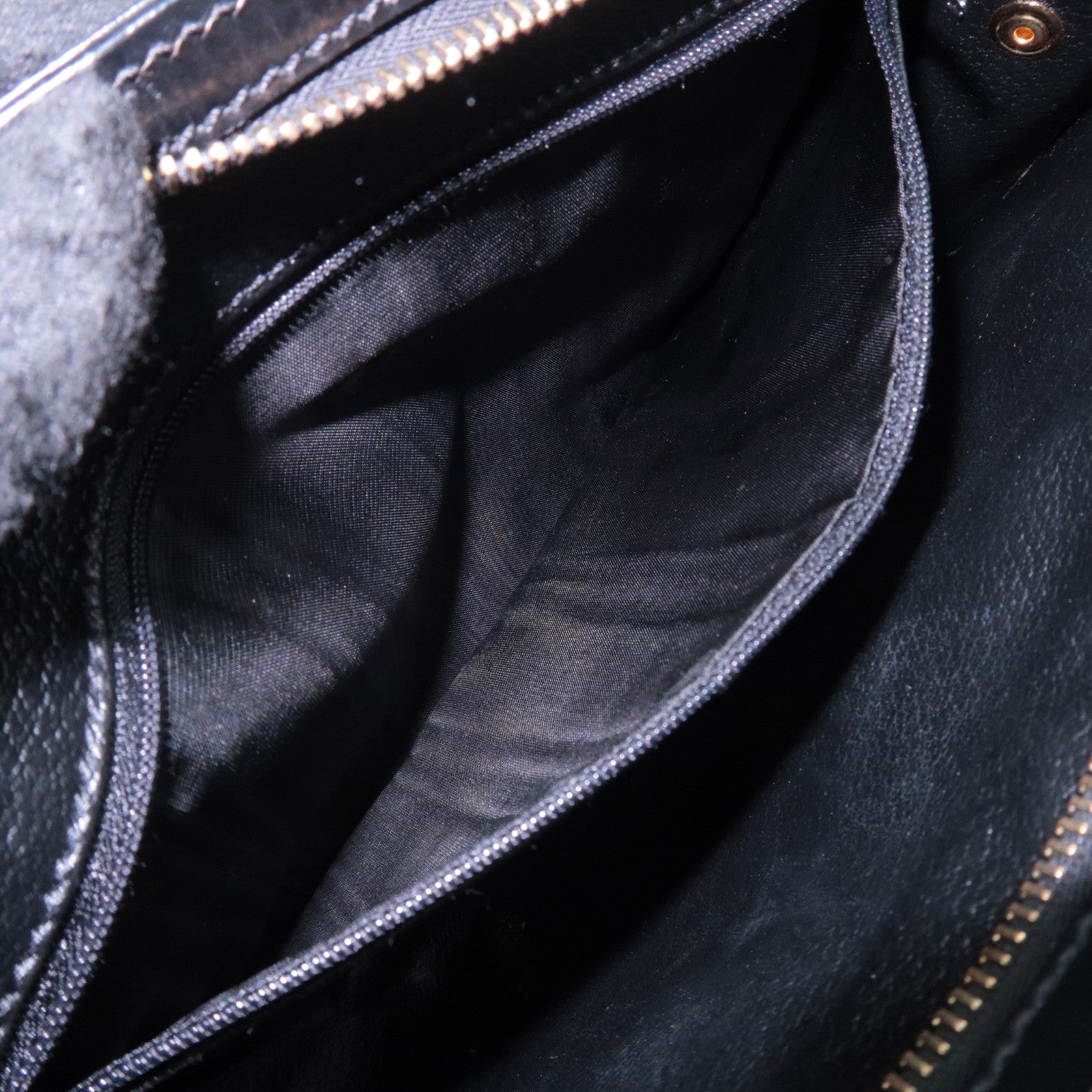 CELINE Macadam PVC Leather Clutch Bag Black
