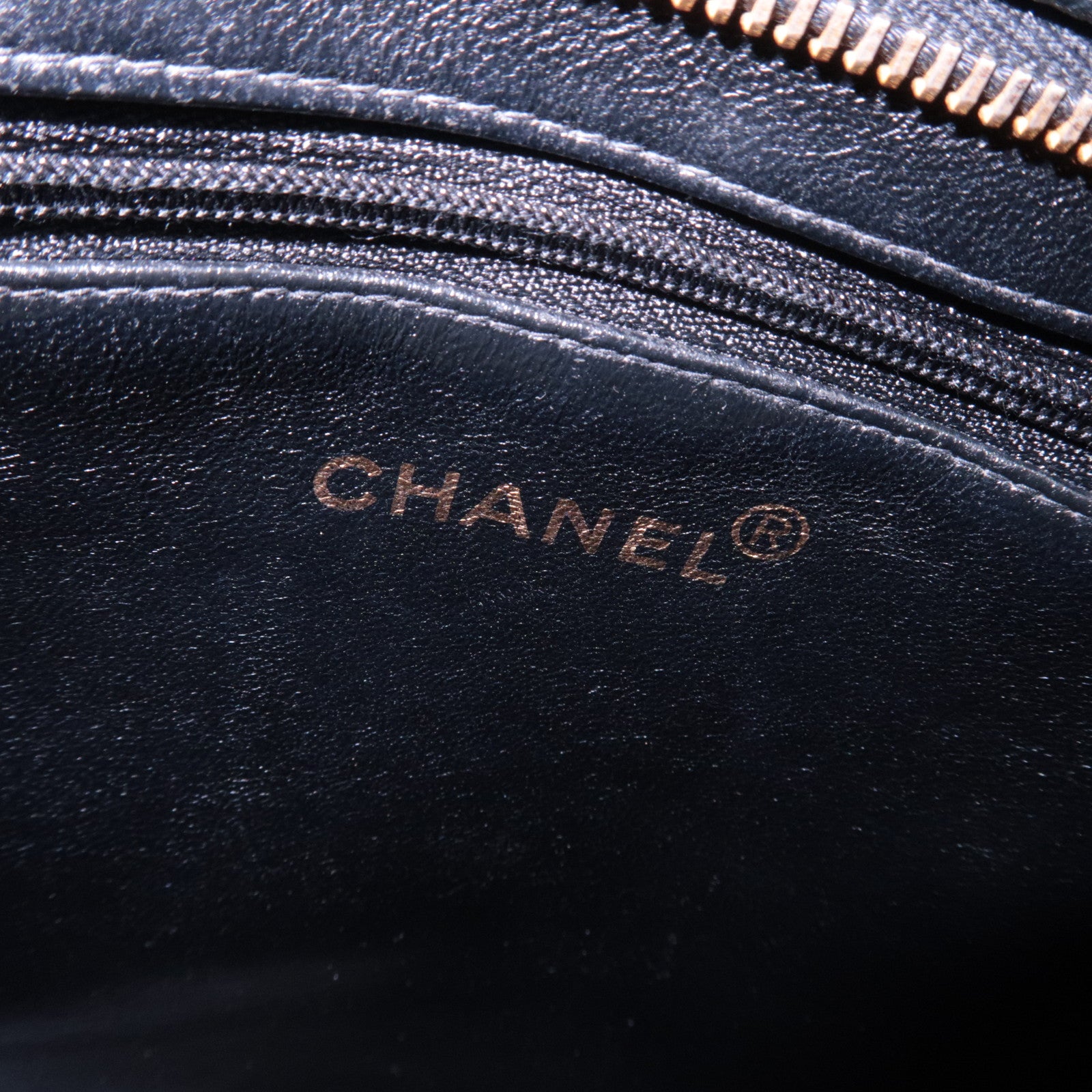 CHANEL Medallion Tote Caviarskin Black Gold HDW A01804