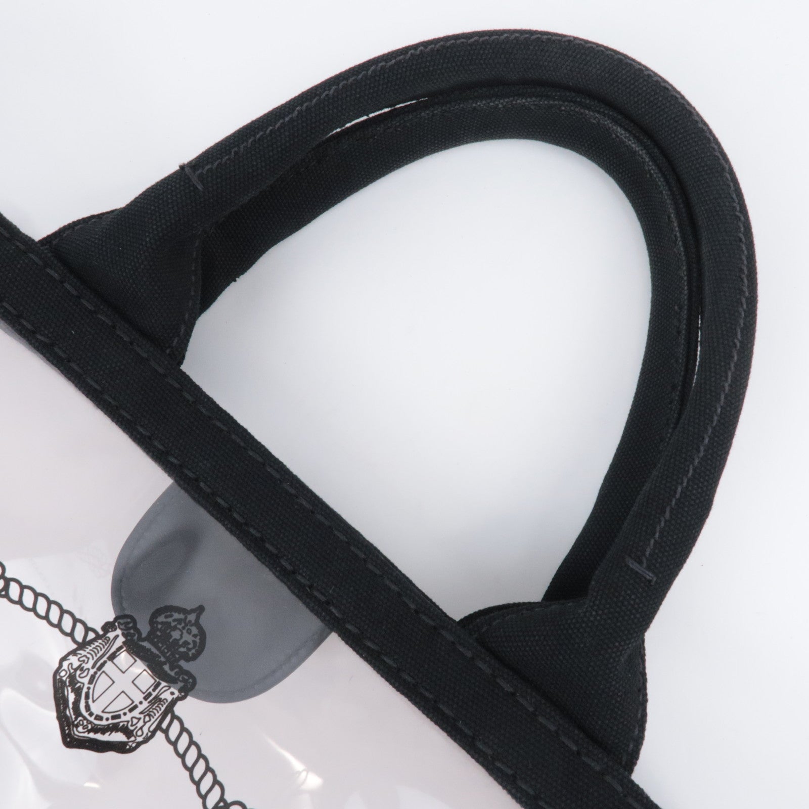 PRADA Canapa Clear Tote Bag Black