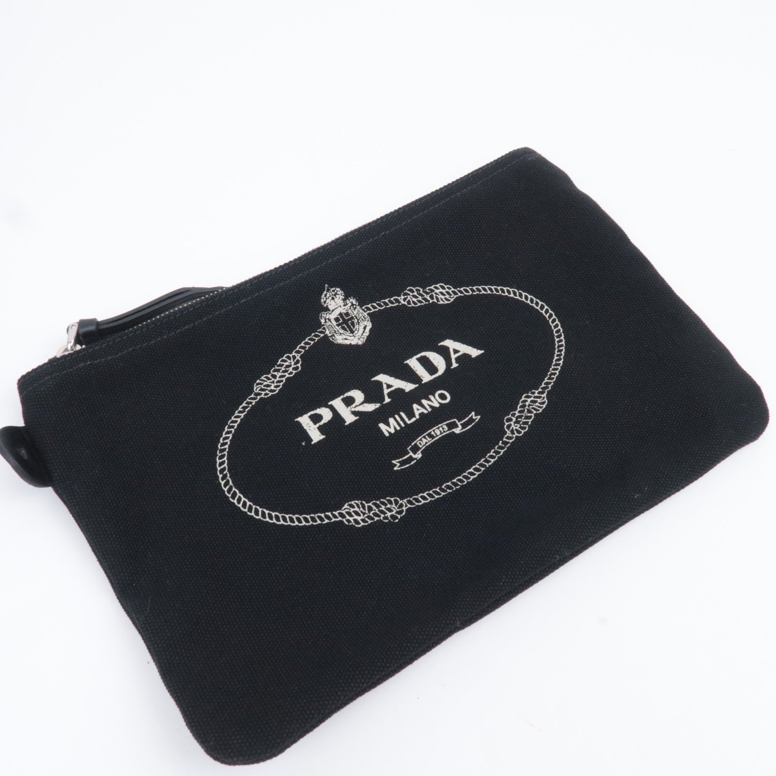 PRADA Canapa Clear Tote Bag Black