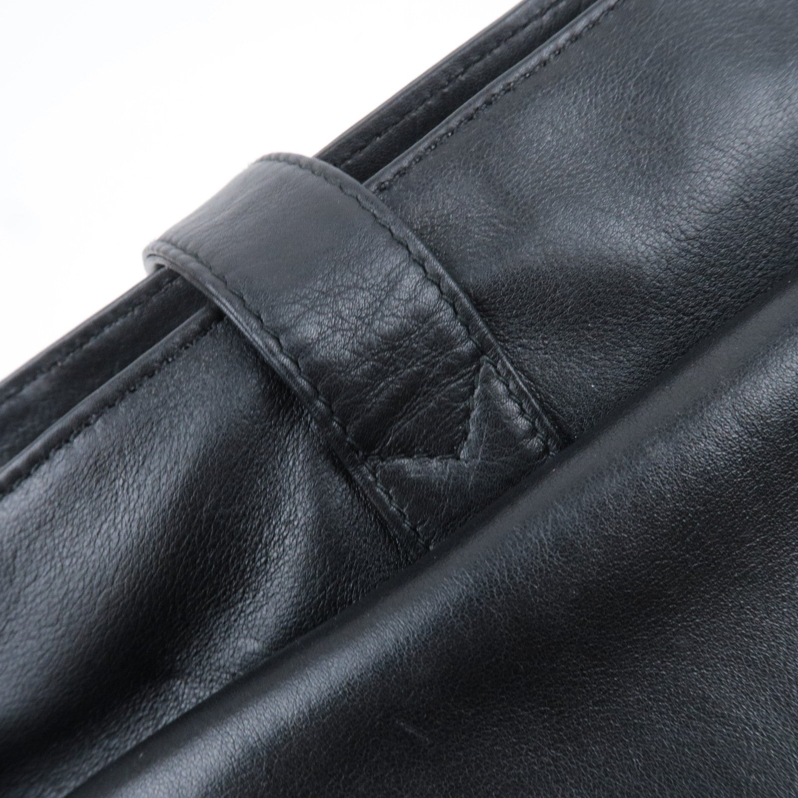 GUCCI Bamboo Leather Tote Bag Black 002.14.0287
