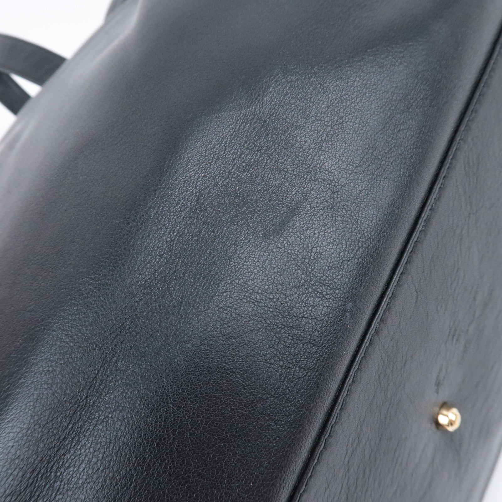 GUCCI Bamboo Leather Tote Bag Black 002.14.0287