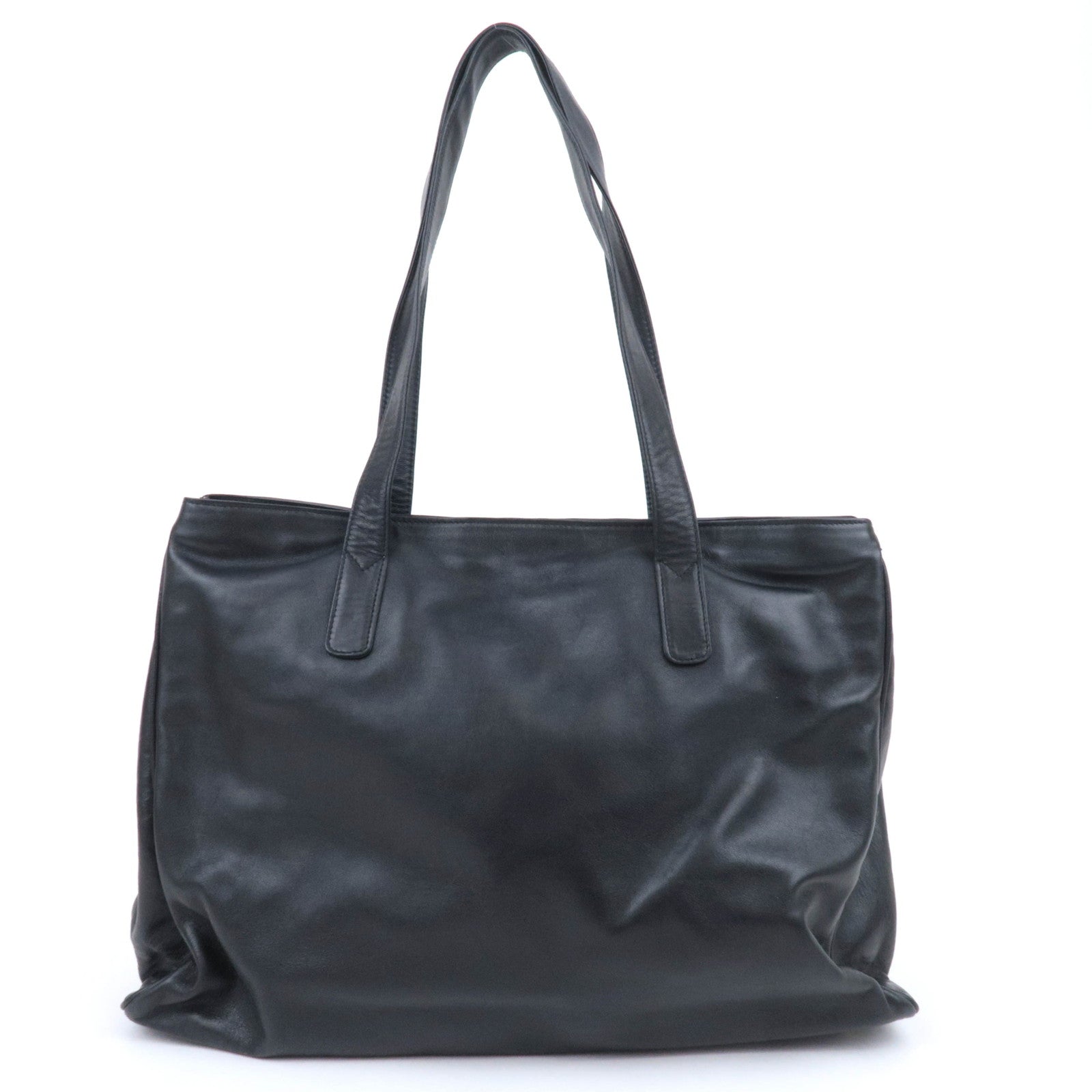 GUCCI Bamboo Leather Tote Bag Black 002.14.0287
