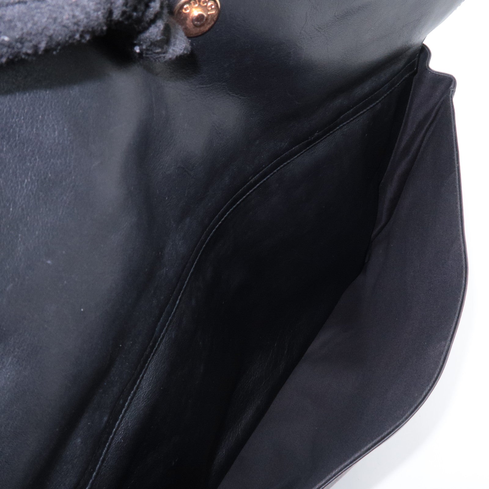 GUCCI Bamboo Leather Tote Bag Black 002.14.0287