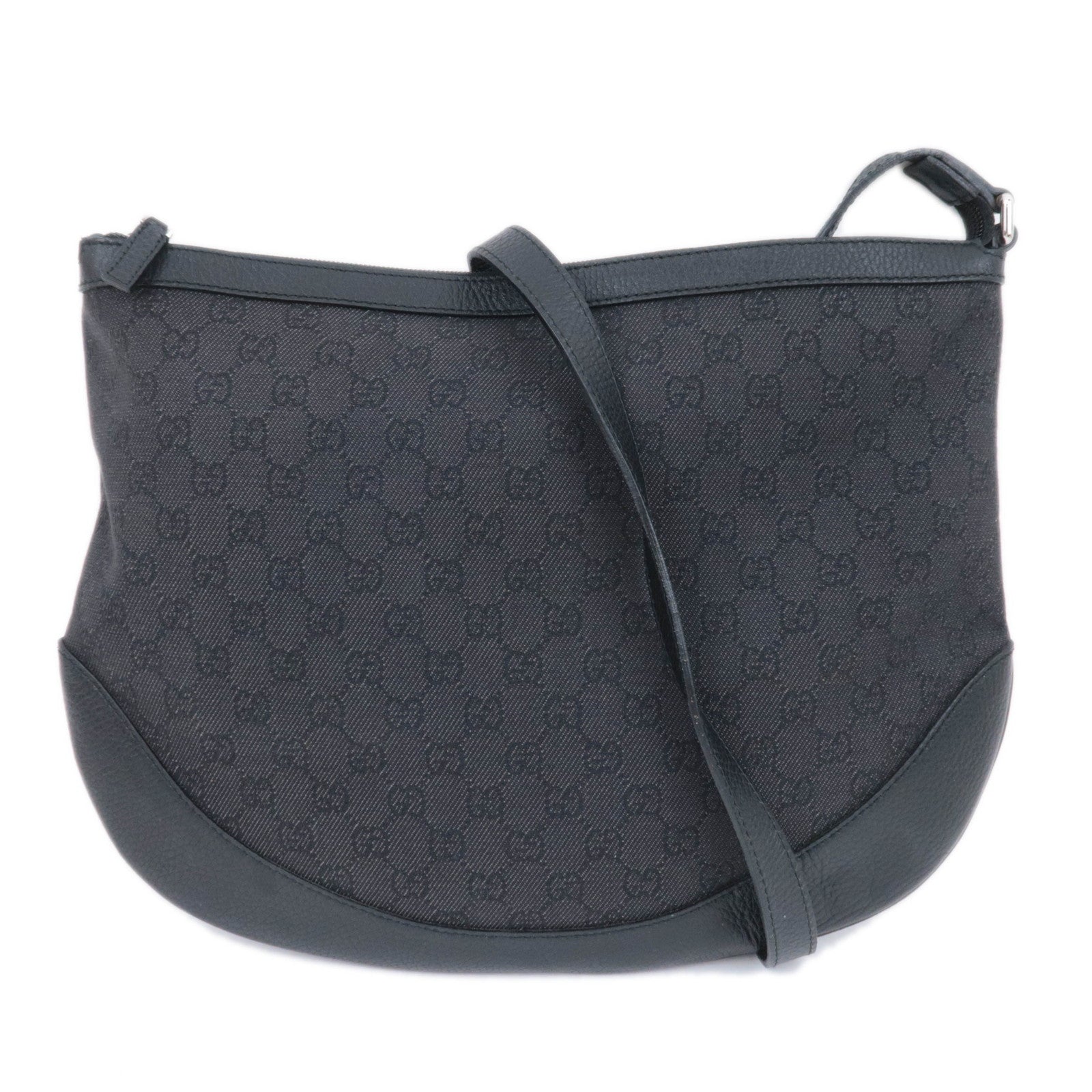 GUCCI GG Canvas Shoulder Bag Black 27238090206