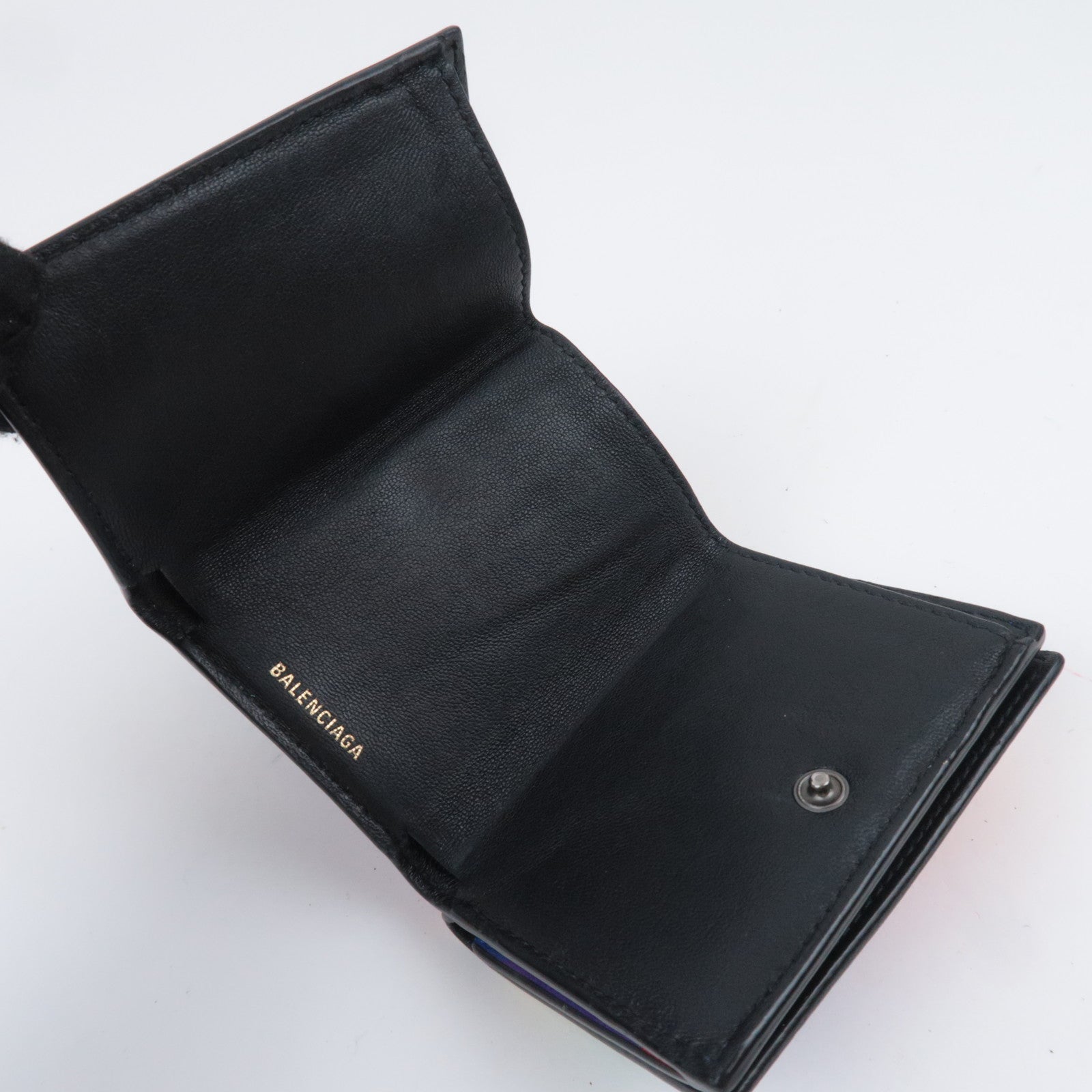 BALENCIAGA Rainbow Leather Wallet 558208