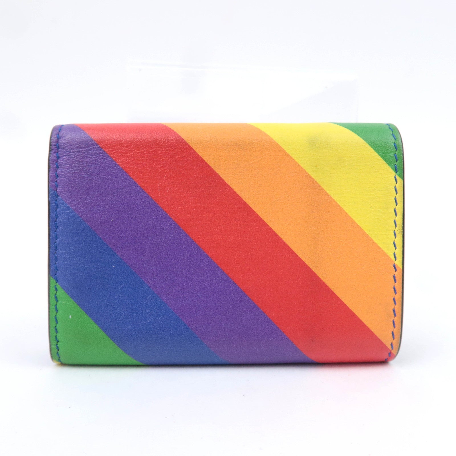 BALENCIAGA Rainbow Leather Wallet 558208