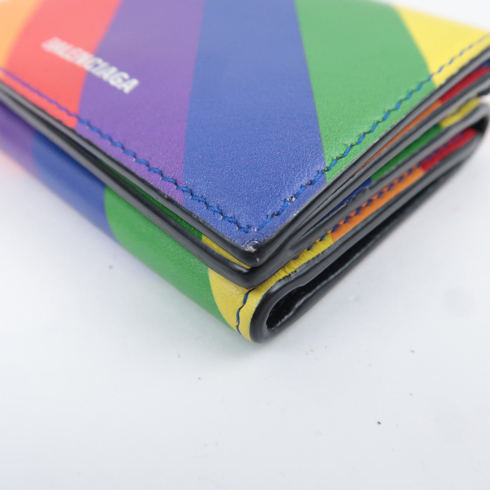 BALENCIAGA Rainbow Leather Wallet 558208