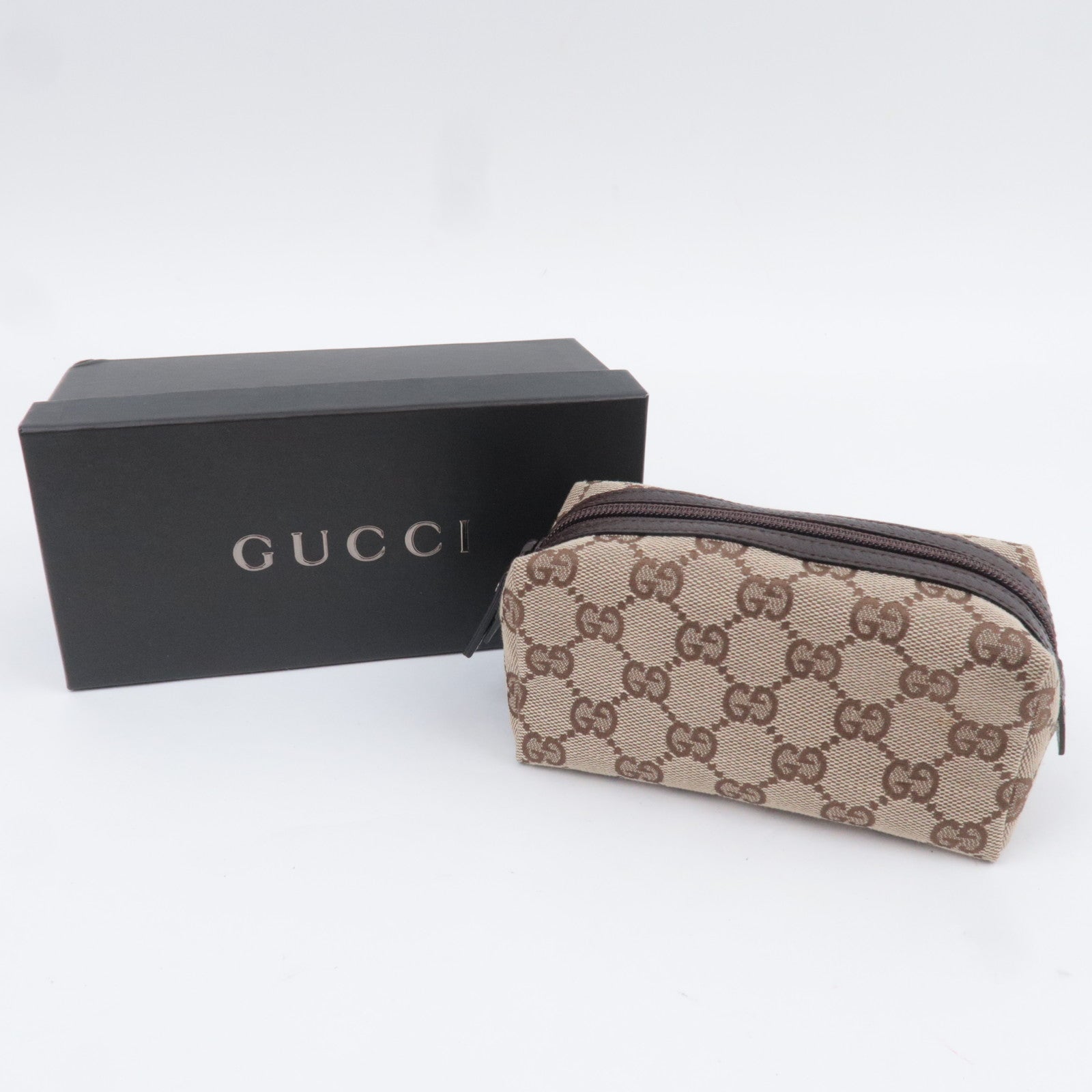 GUCCI GG Canvas Small Pouch Brown 29596