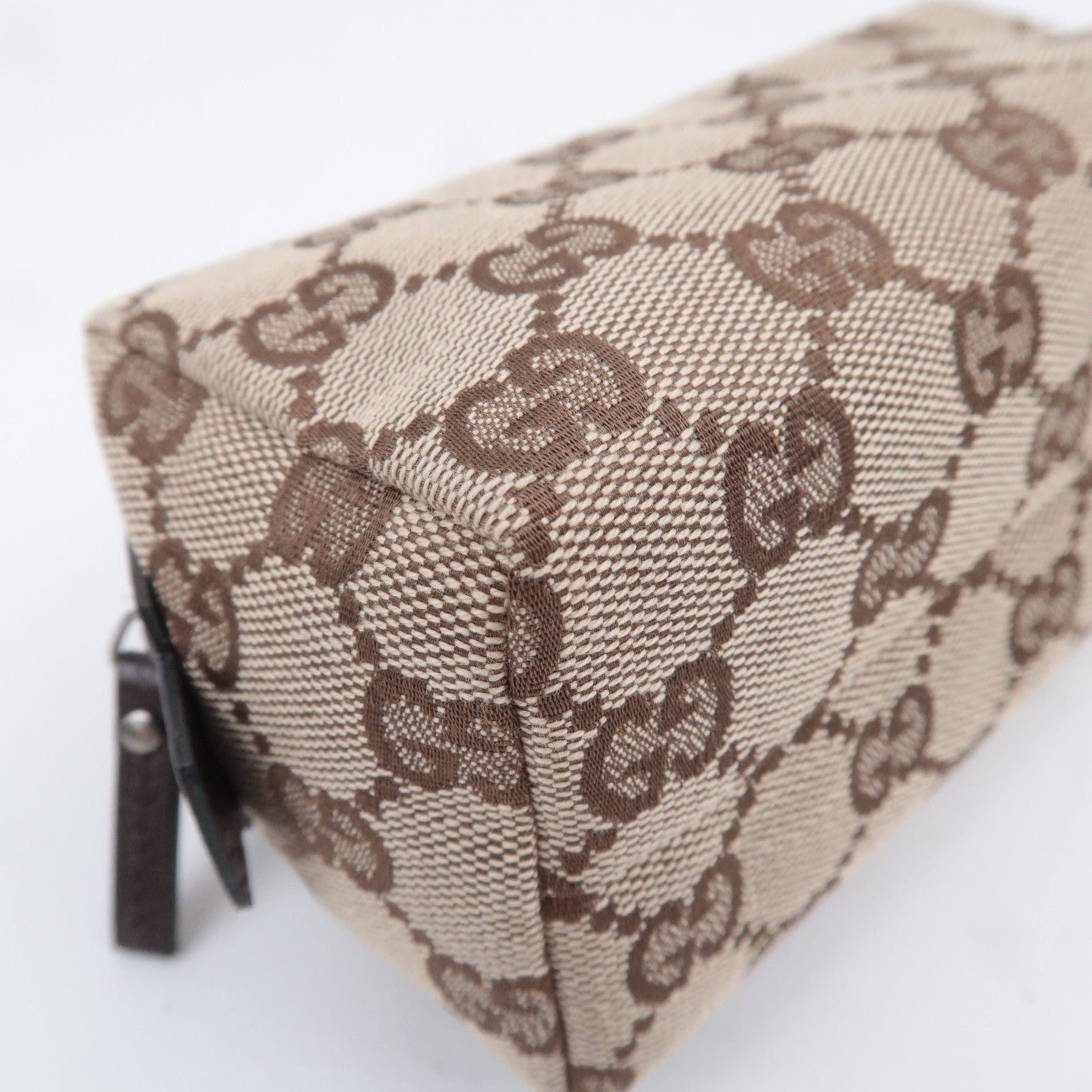 GUCCI GG Canvas Small Pouch Brown 29596