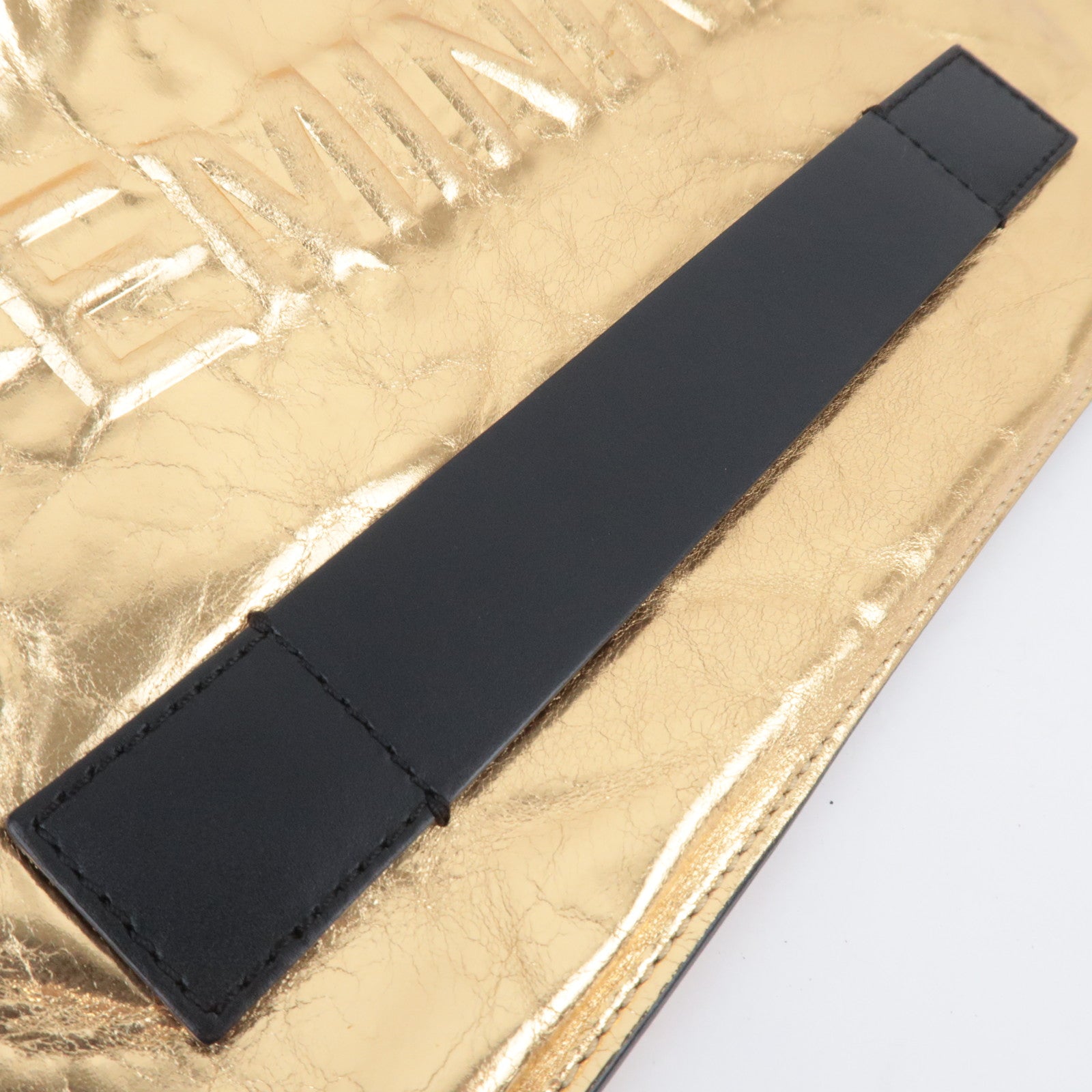 CHANEL Leather Clutch Bag Gold