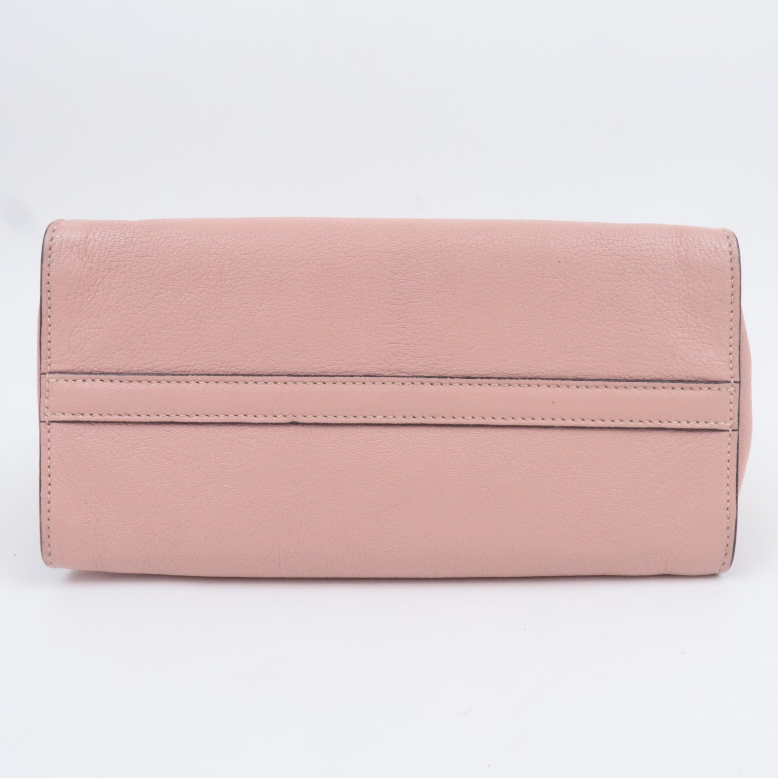 MIU MIU Ribbon Madras Fiocco Leather Handbag Pink 5BA056