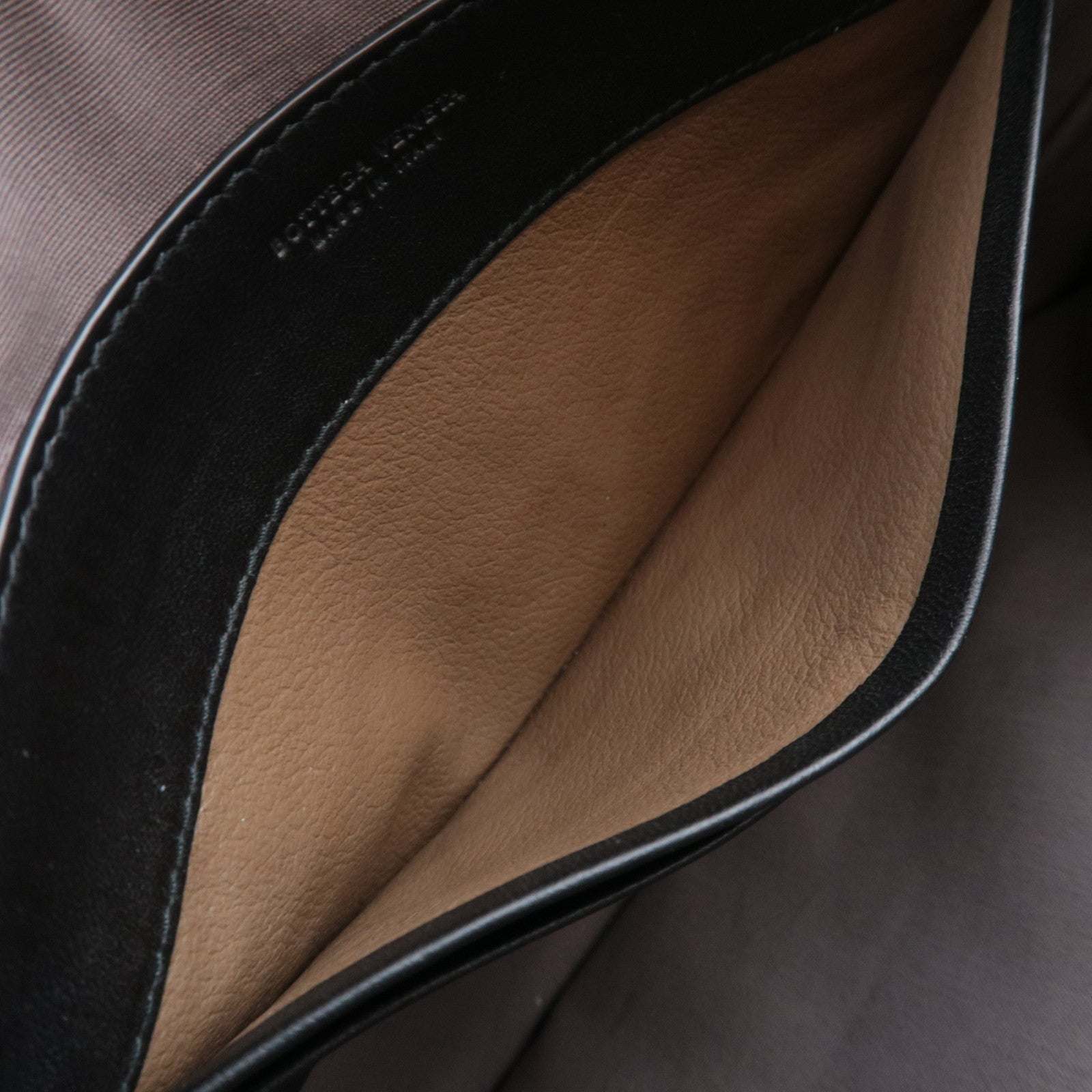 BOTTEGA VENETA Intrecciato Leather Clutch Bag Black