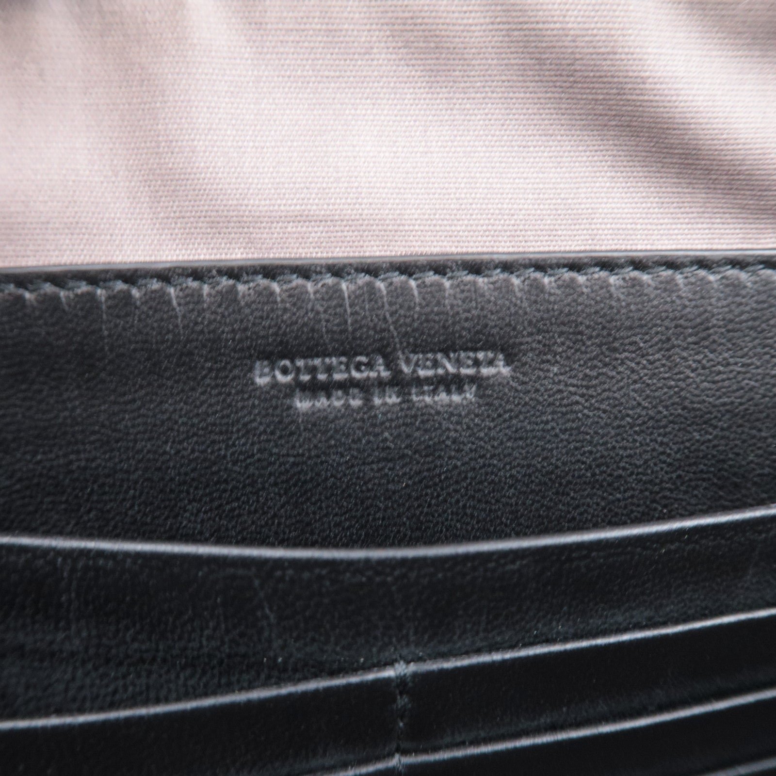 BOTTEGA VENETA Intrecciato Leather Clutch Bag Black