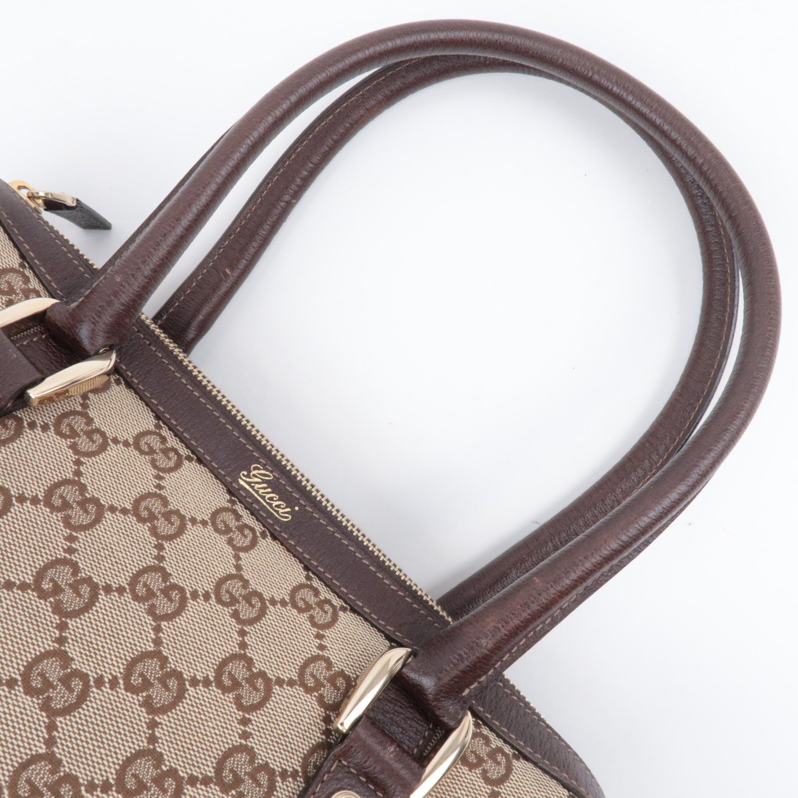 GUCCI Abby GG Canvas Shoulder Bag Beige 130942