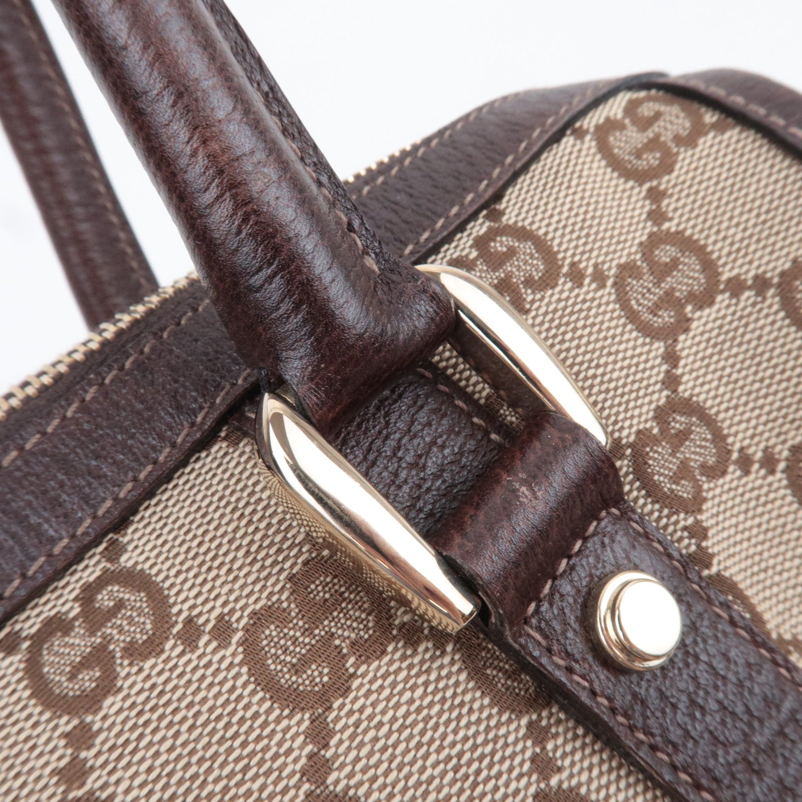 GUCCI Abby GG Canvas Shoulder Bag Beige 130942