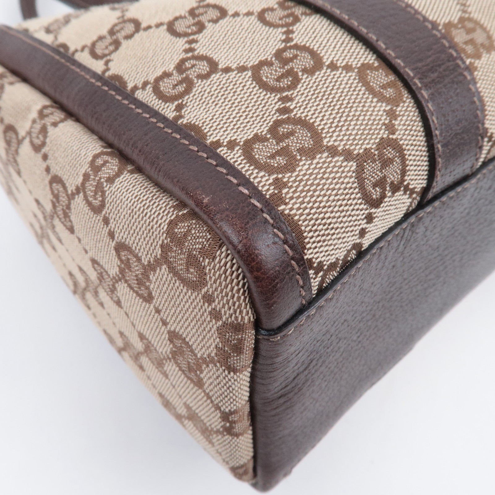GUCCI Abby GG Canvas Shoulder Bag Beige 130942