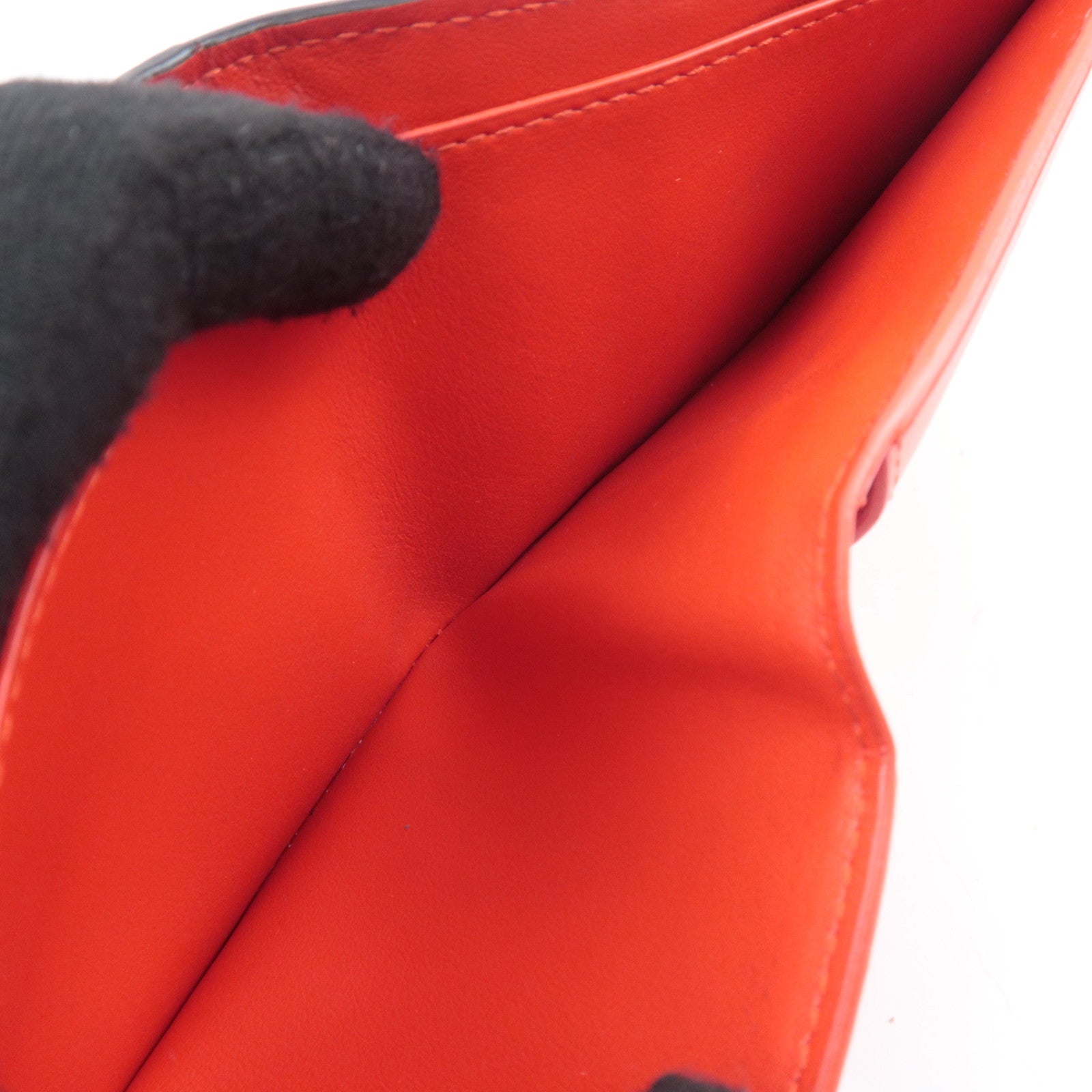 BOTTEGA VENETA Intrecciato Leather Wallet Black Red