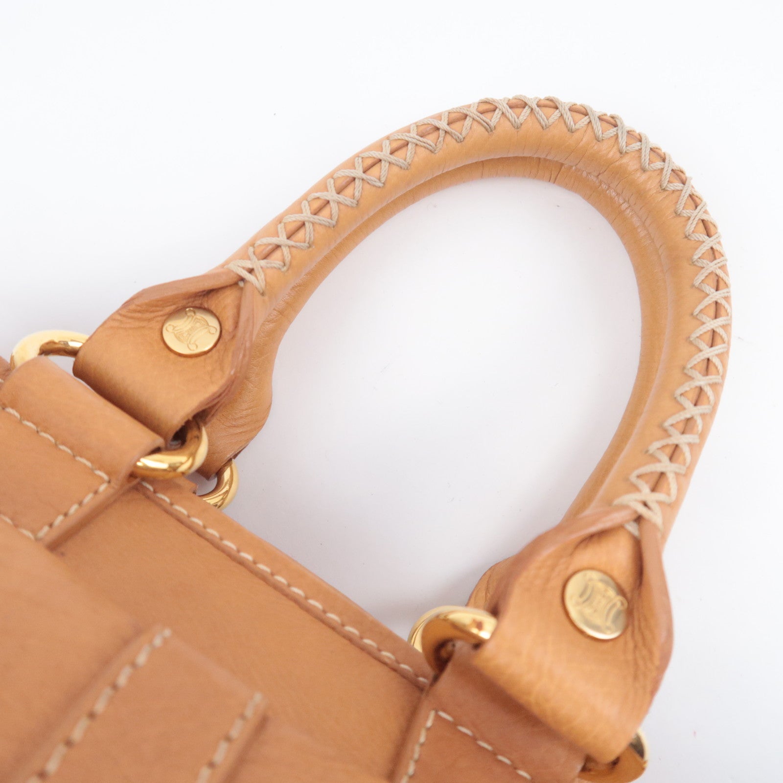 CELINE Boogie Bag Leather Handbag Brown