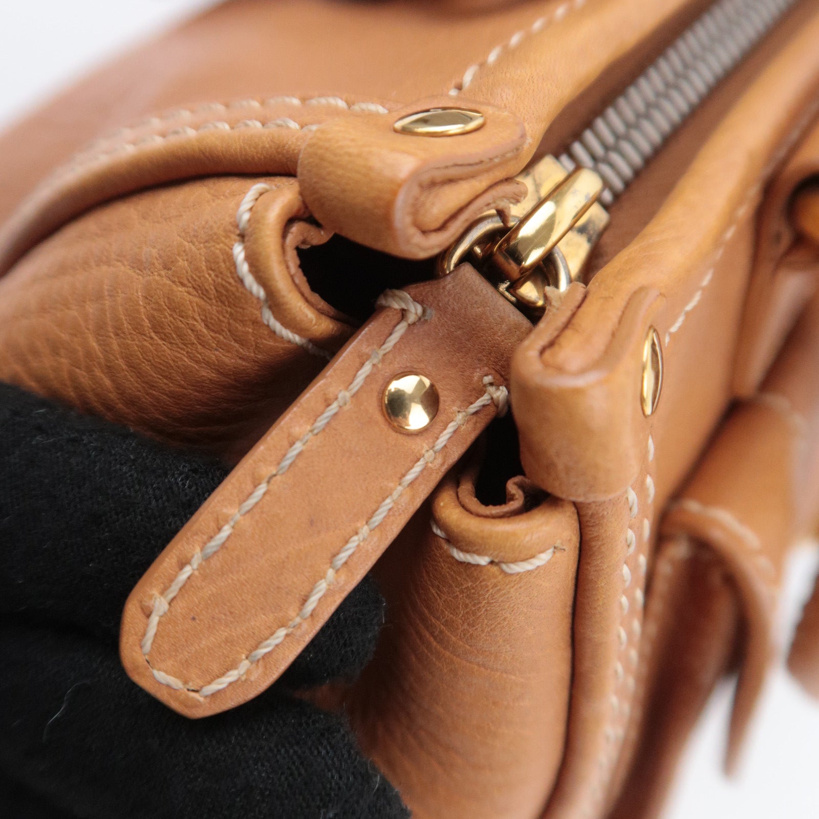 CELINE Boogie Bag Leather Handbag Brown
