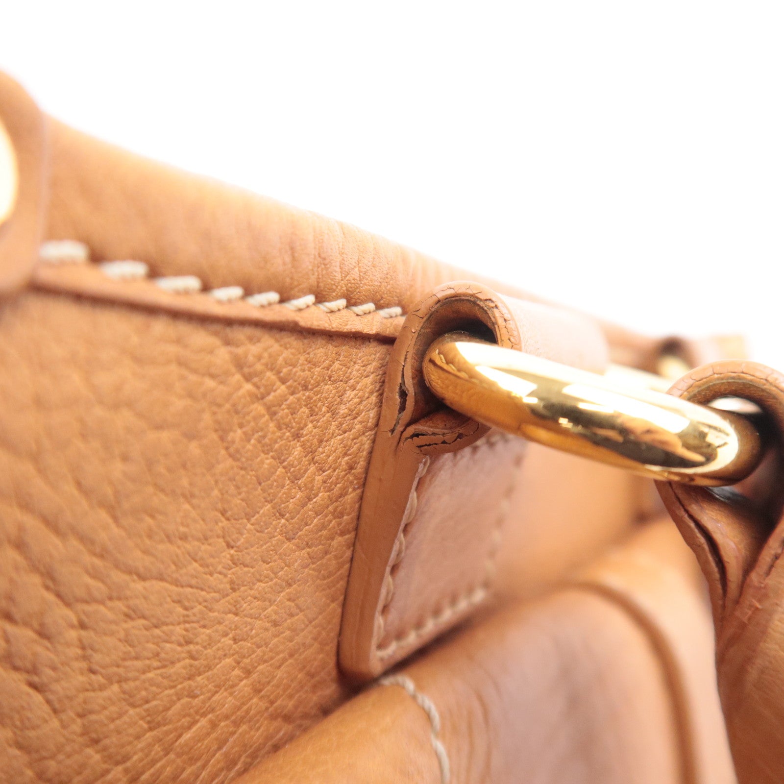 CELINE Boogie Bag Leather Handbag Brown