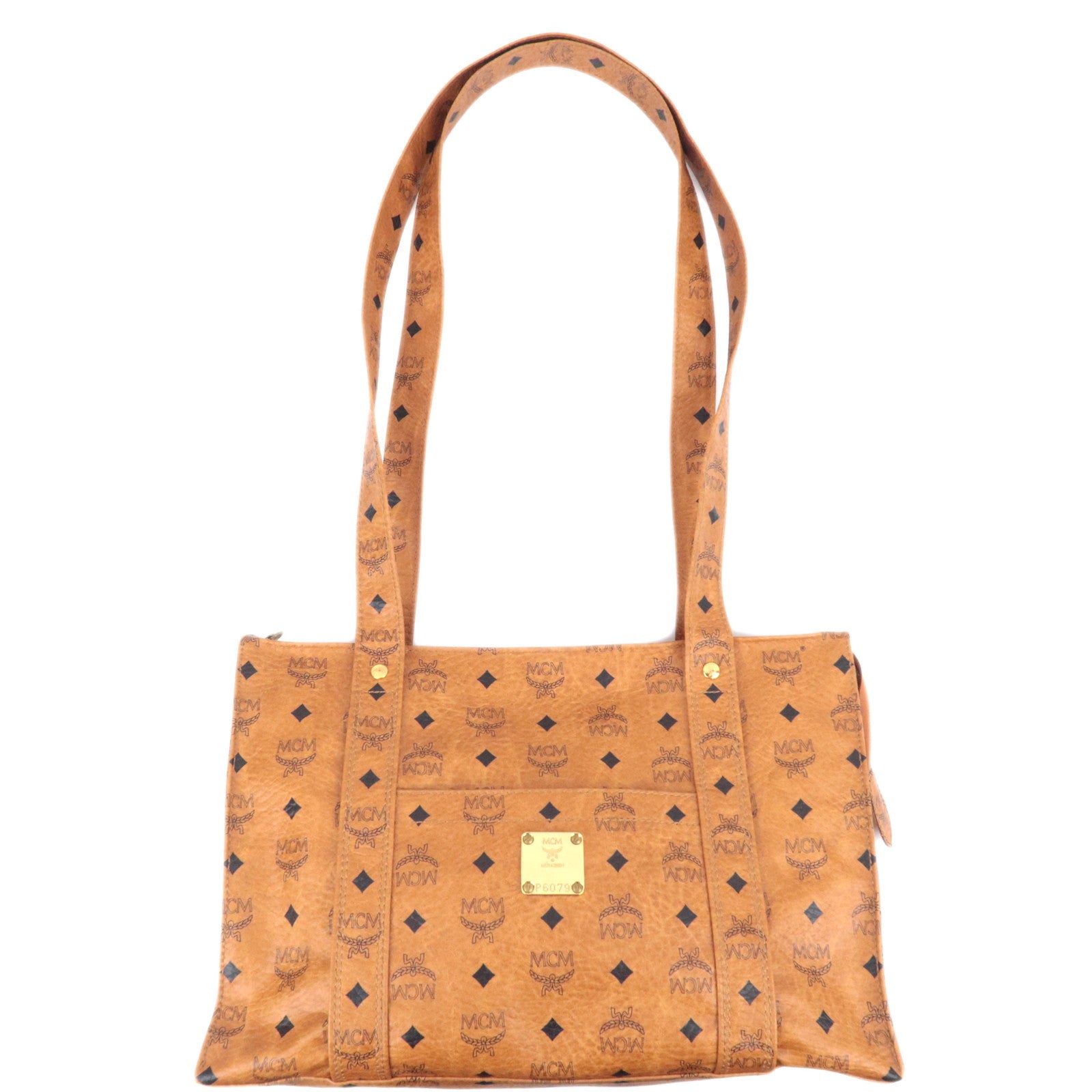 MCM Visetos PVC Tote Bag Brown90317