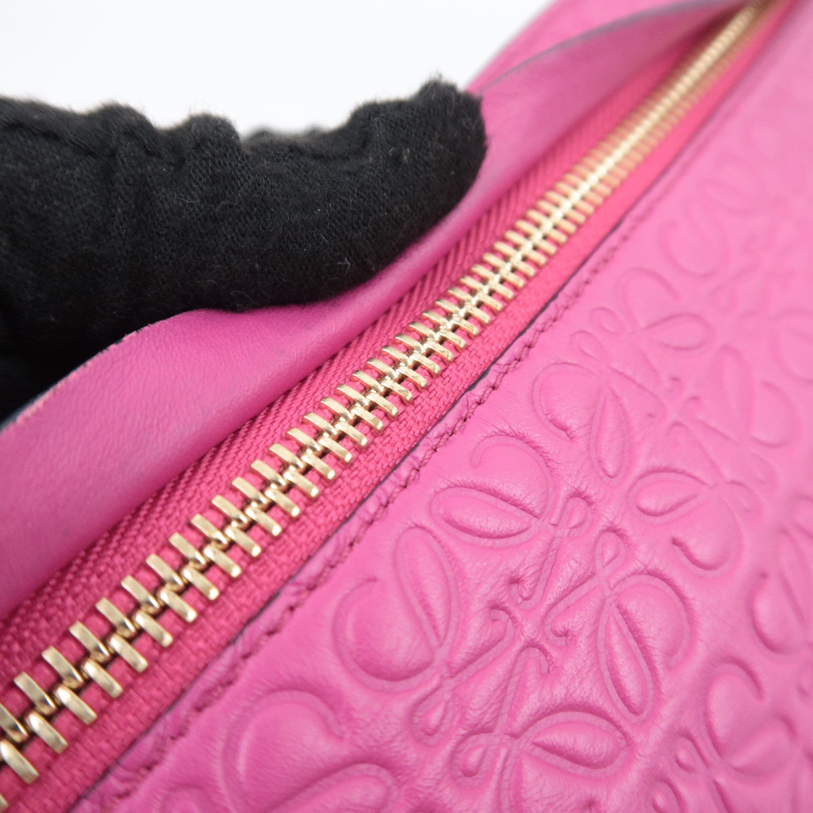 LOEWE Anagram Leather Clutch Bag Pink