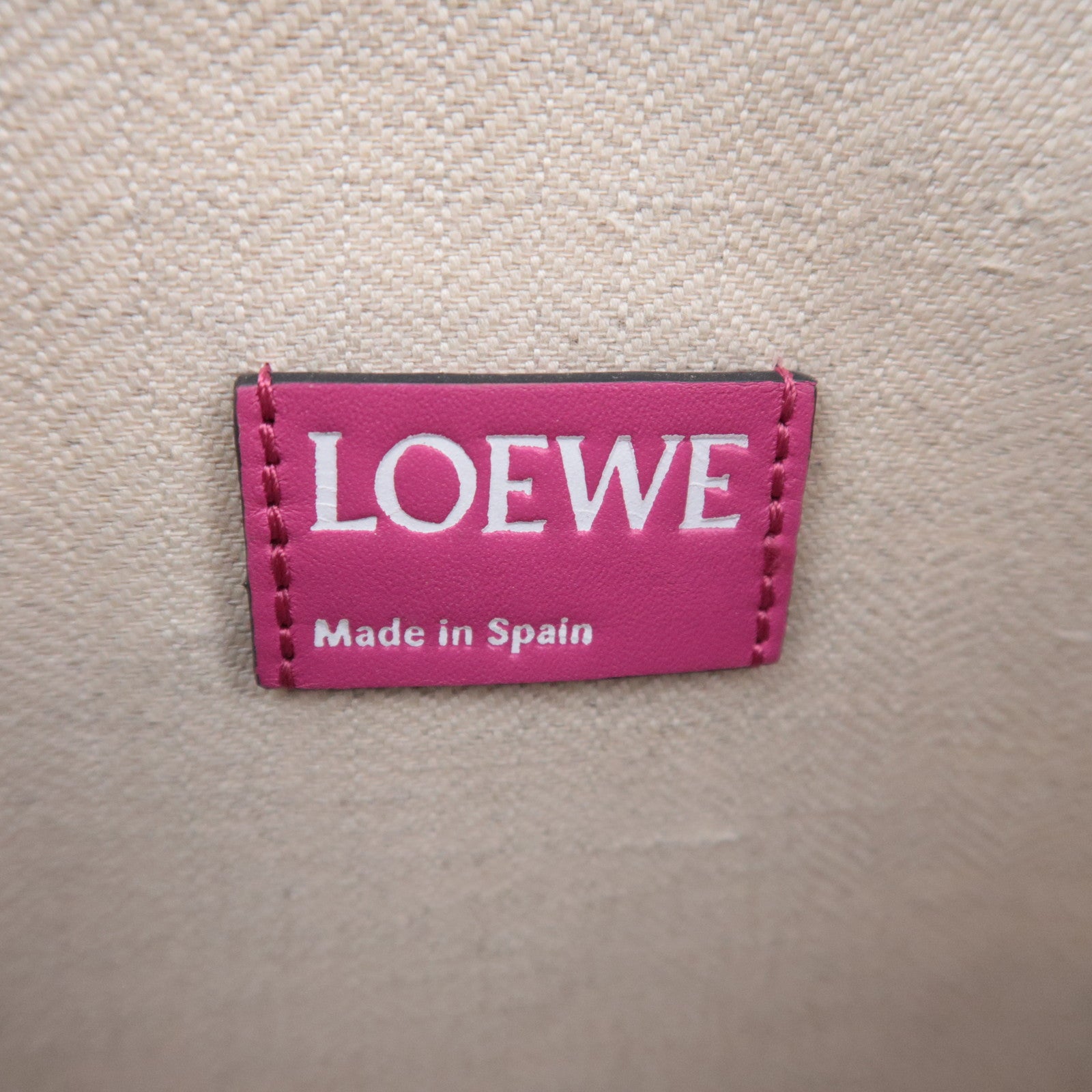 LOEWE Anagram Leather Clutch Bag Pink