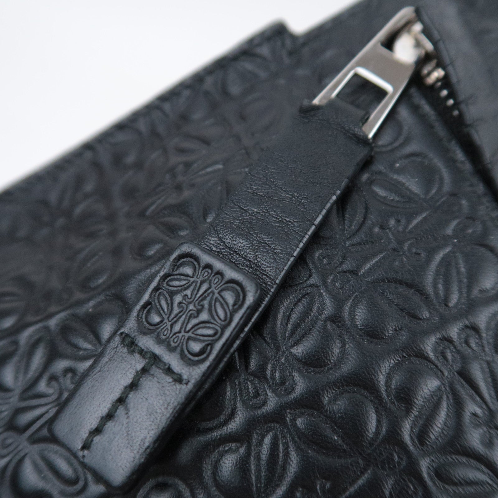 LOEWE Anagram Leather Clutch Bag Black