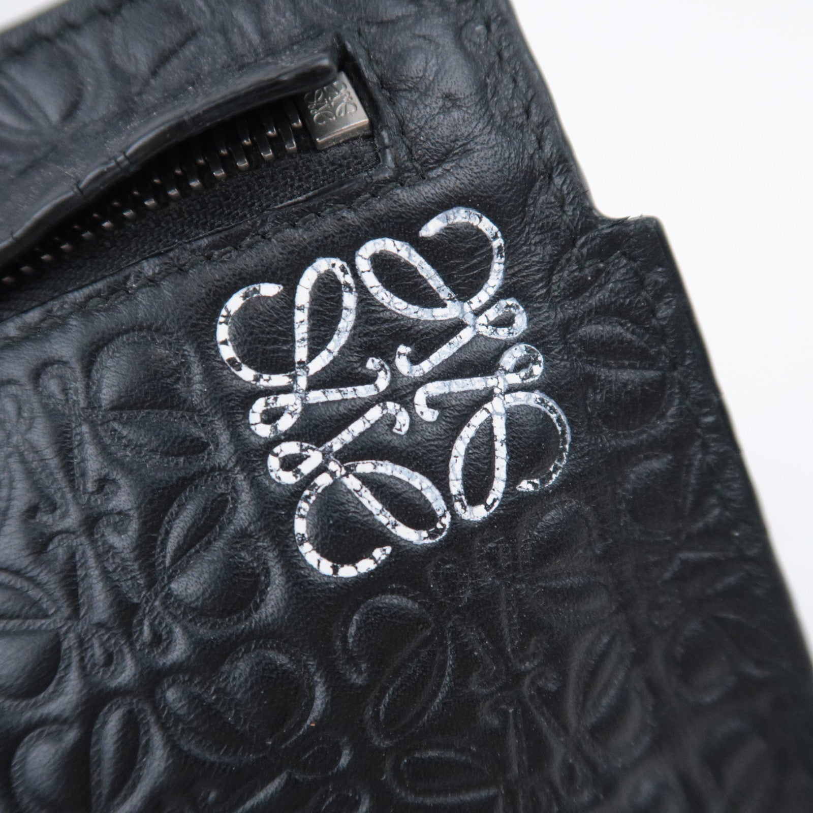 LOEWE Anagram Leather Clutch Bag Black