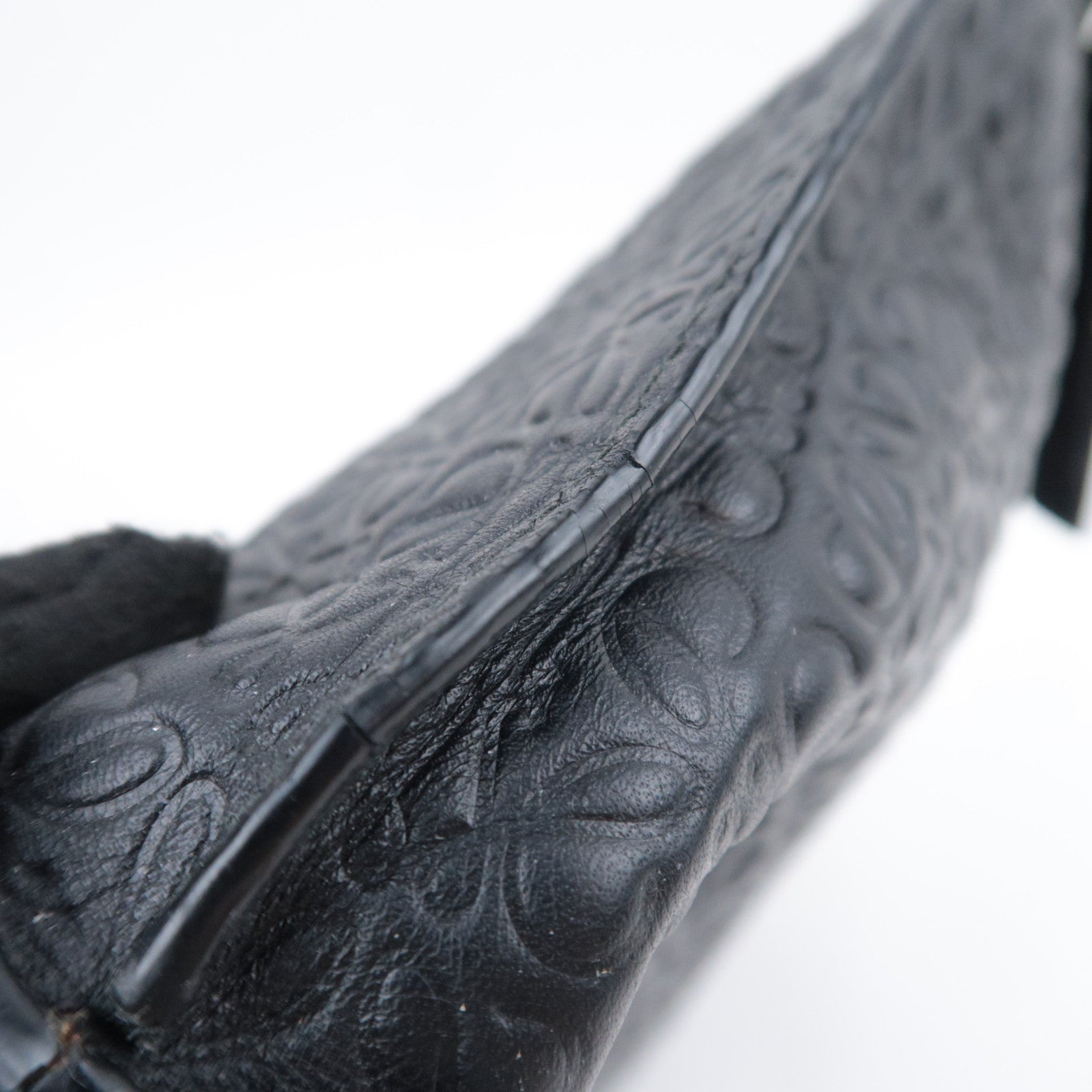 LOEWE Anagram Leather Clutch Bag Black