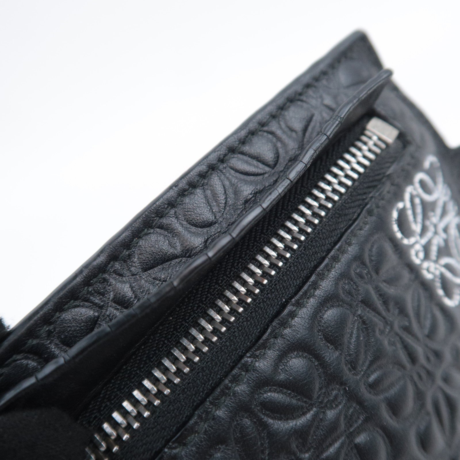 LOEWE Anagram Leather Clutch Bag Black