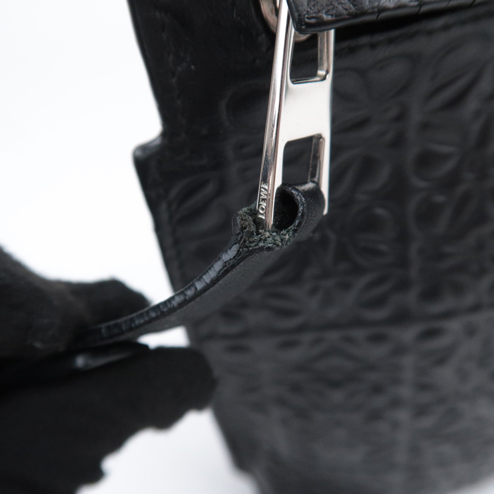 LOEWE Anagram Leather Clutch Bag Black