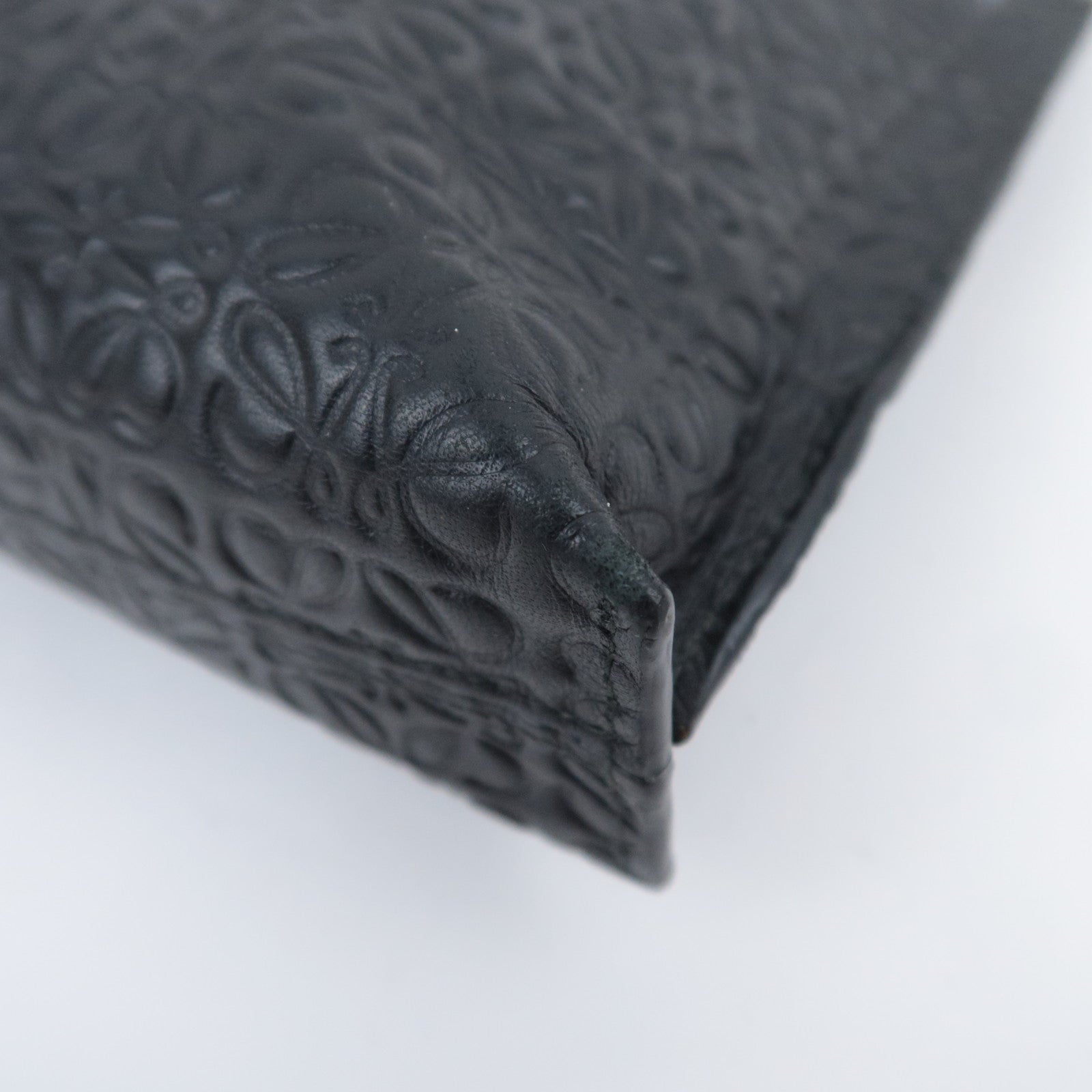 LOEWE Anagram Leather Clutch Bag Black