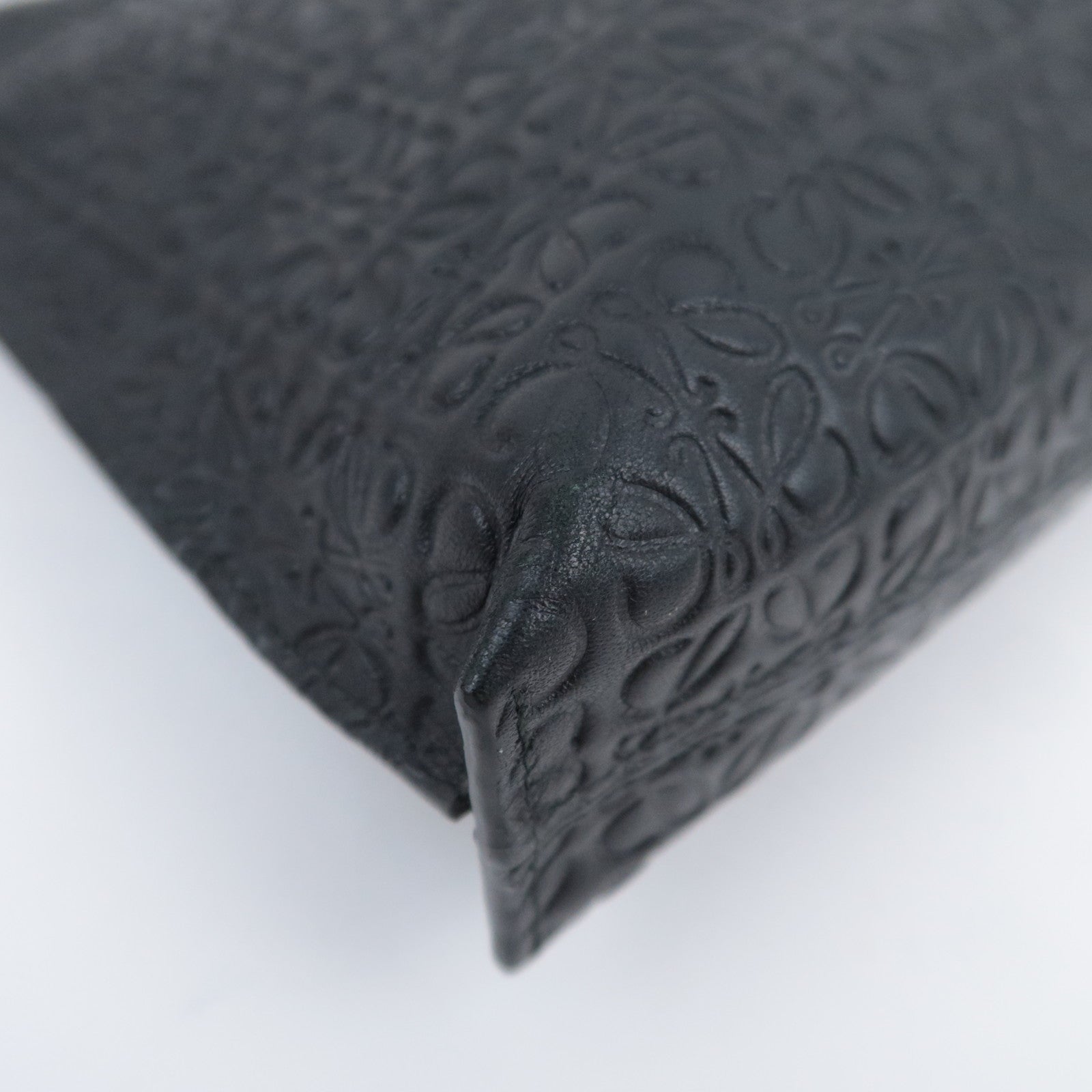 LOEWE Anagram Leather Clutch Bag Black